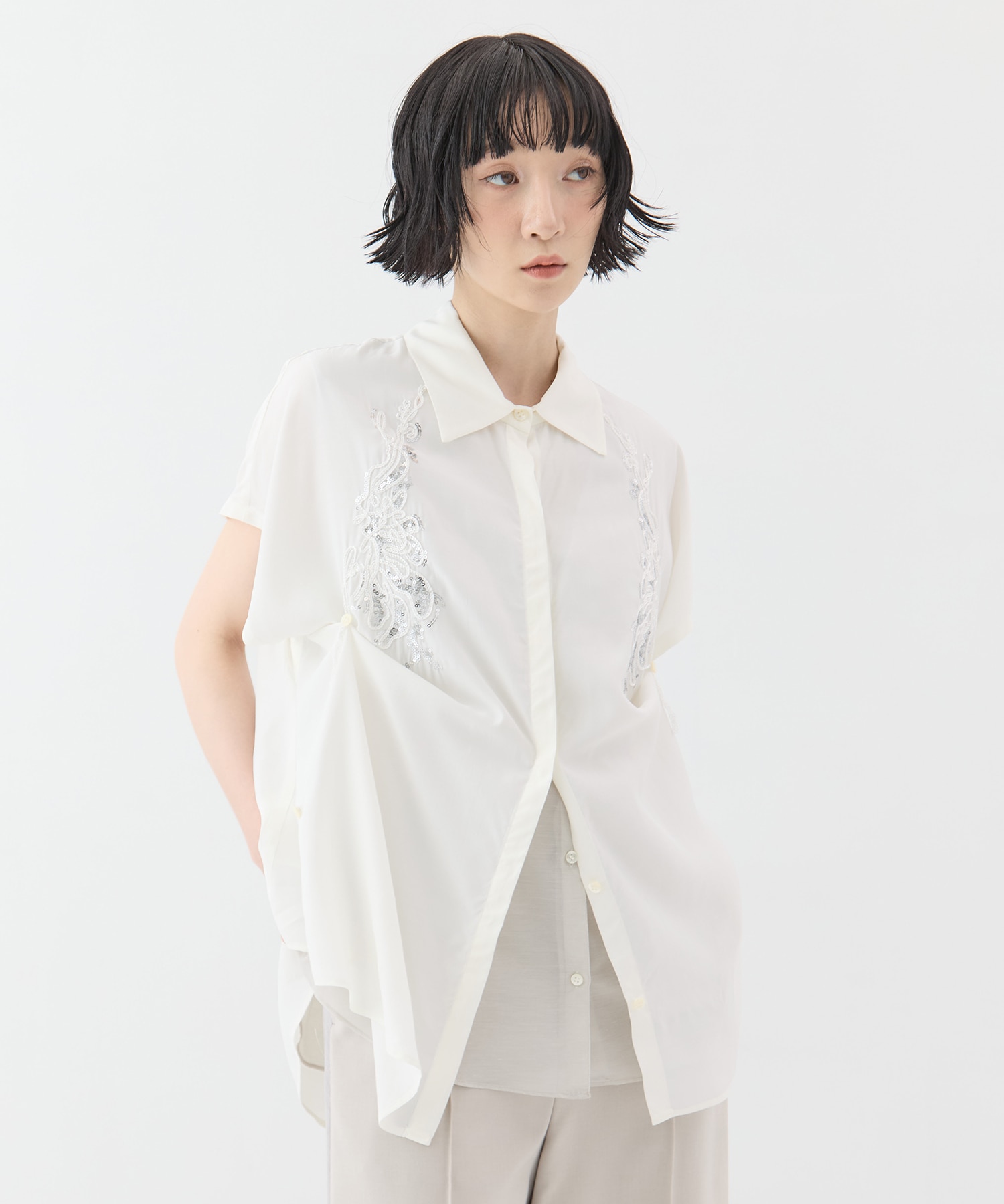 Veil embroidered shirt MURRAL