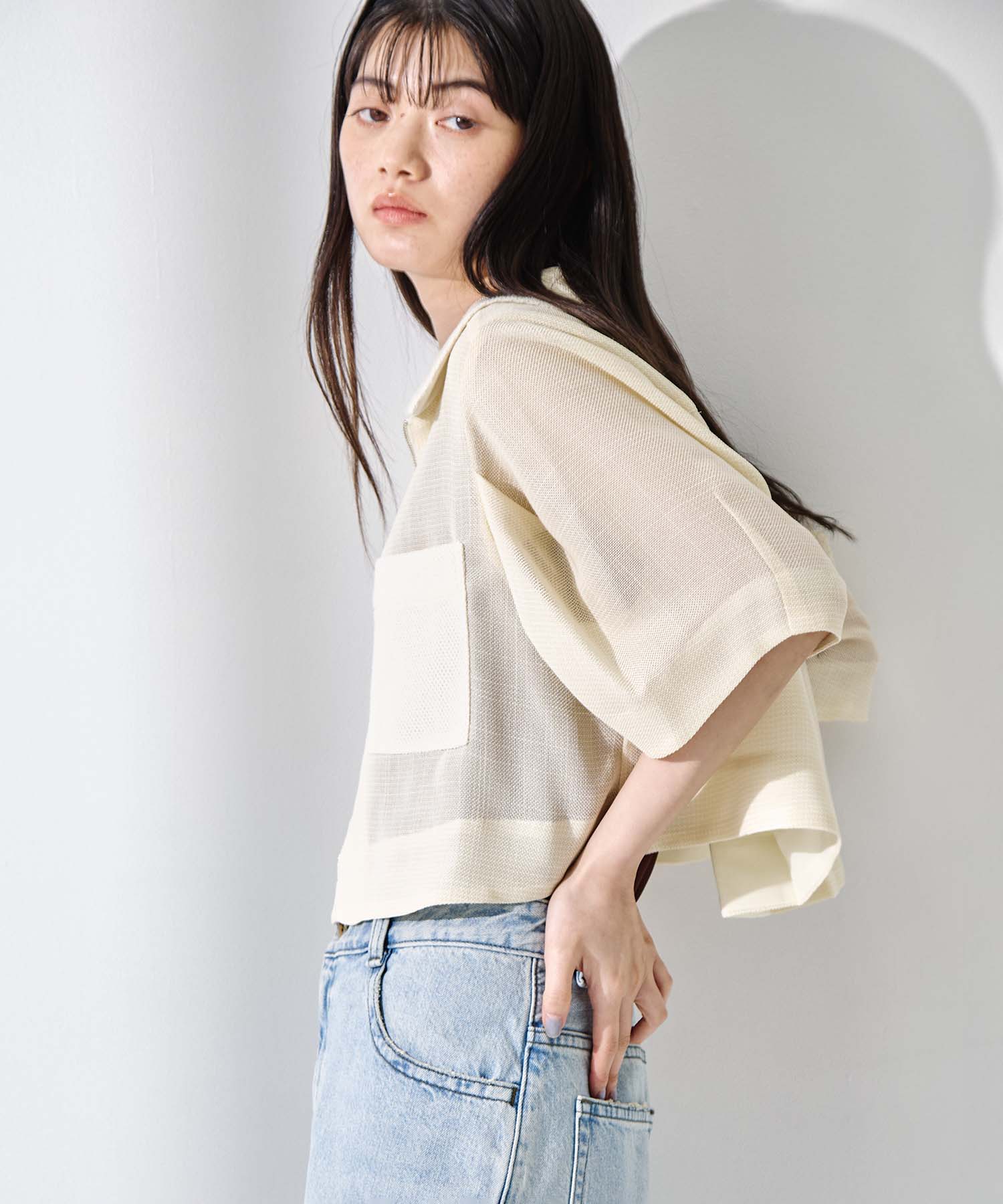 Washable Mesh Shirt Blouson STUDIOUS