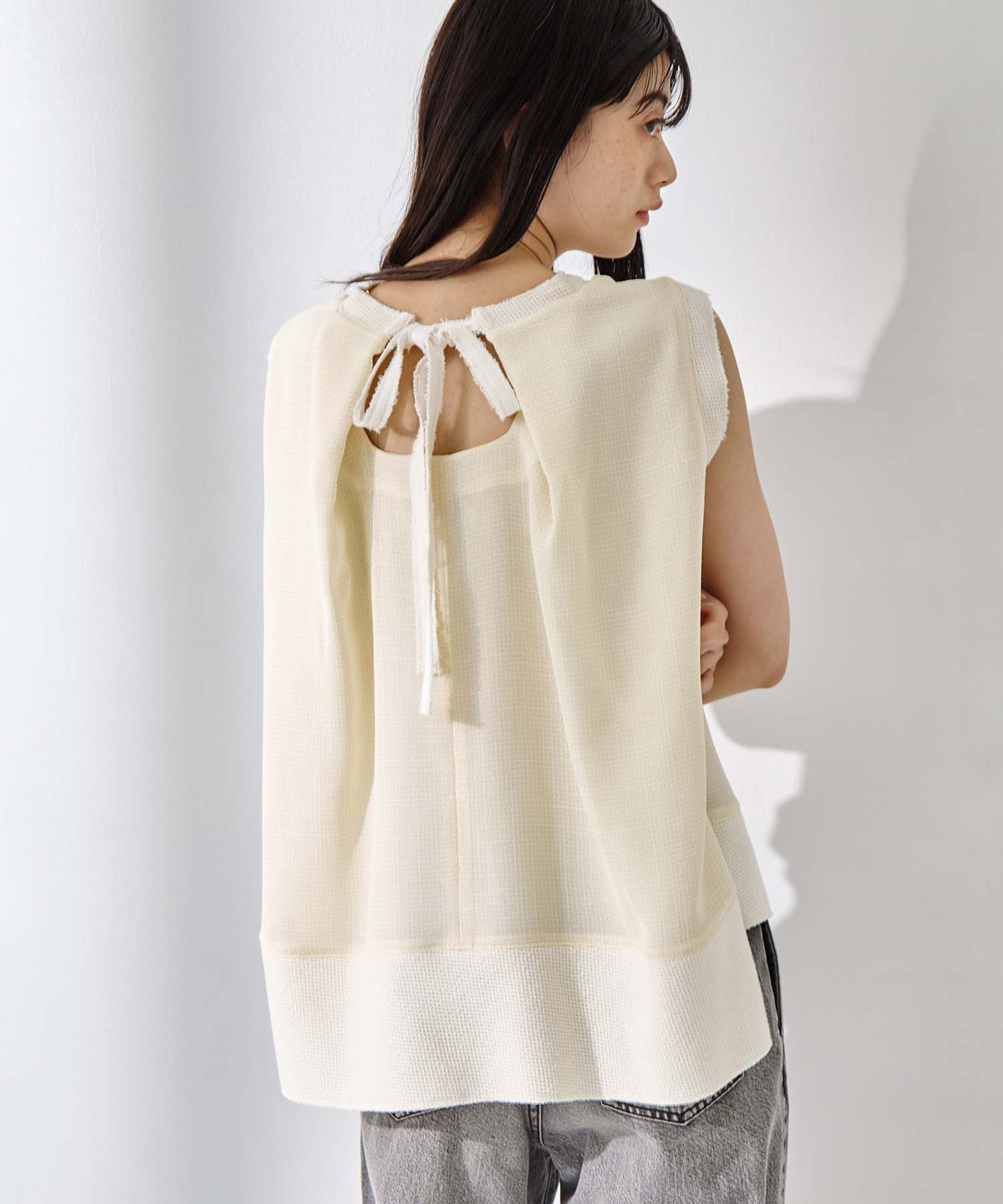 Sleeveless Washable Mesh Blouse STUDIOUS