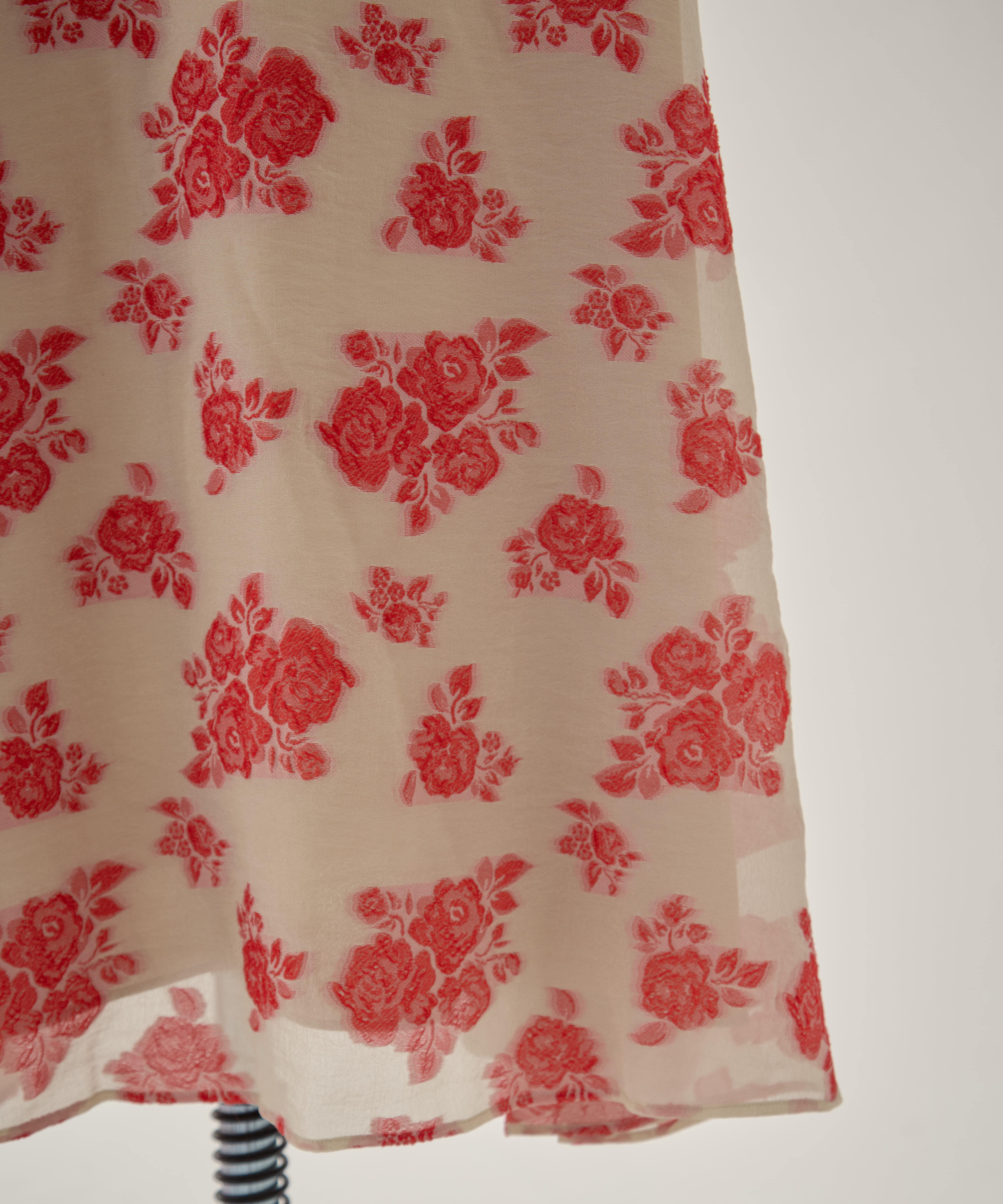 SHEER FLORAL JACQUARD DRESS FETICO