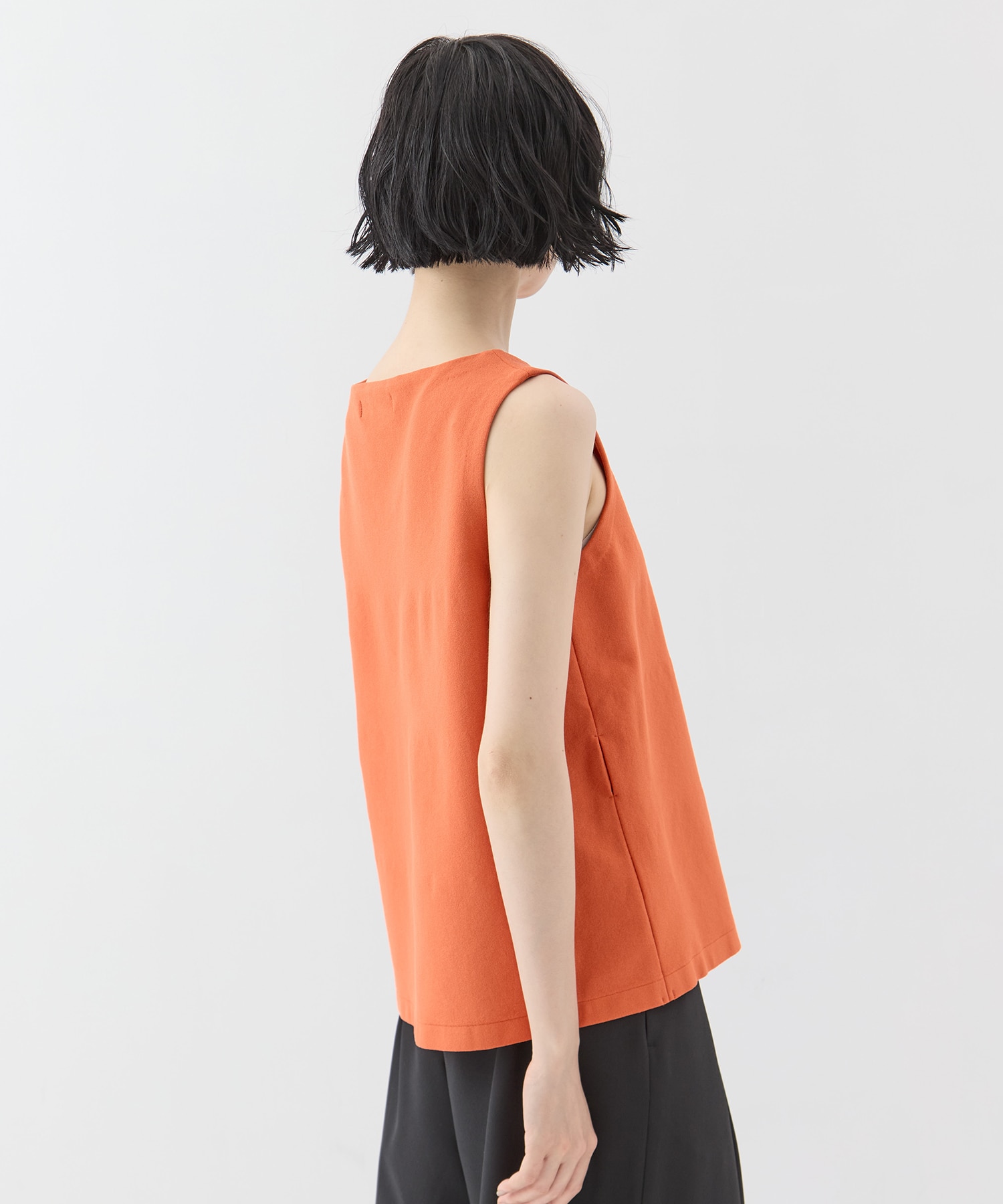 別注no sleeve knit tops WRAPINKNOT