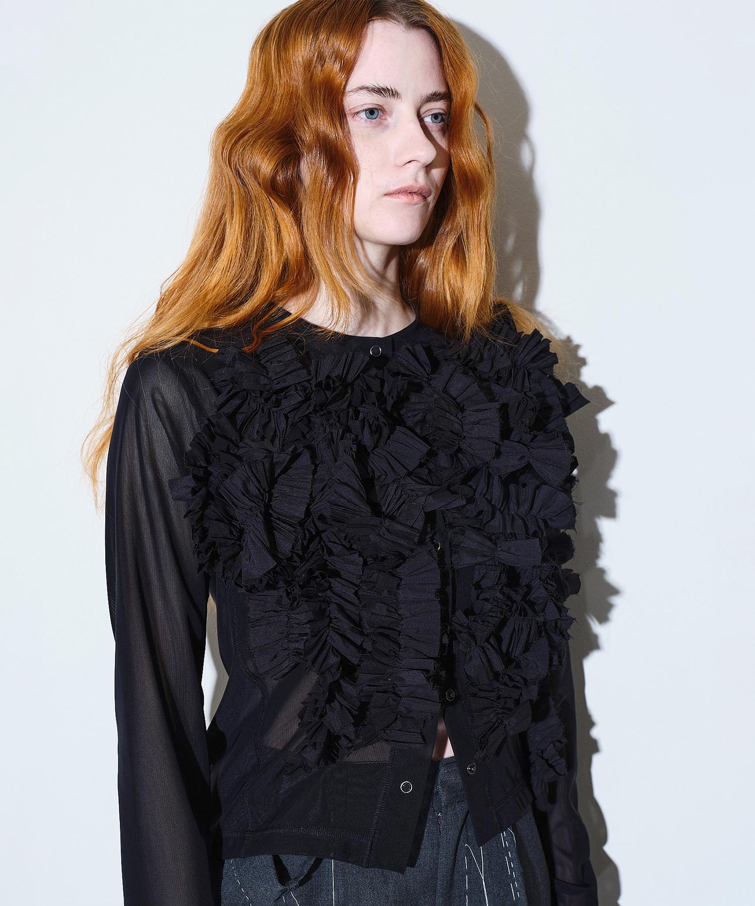 Daria motif tulle cardigan HEELAL