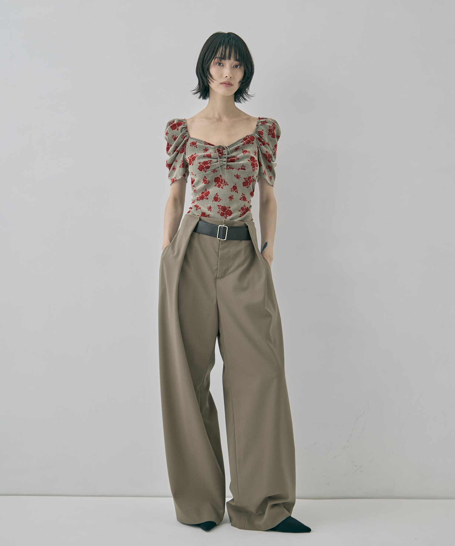 別注 VELOUR ROSE TEE FETICO