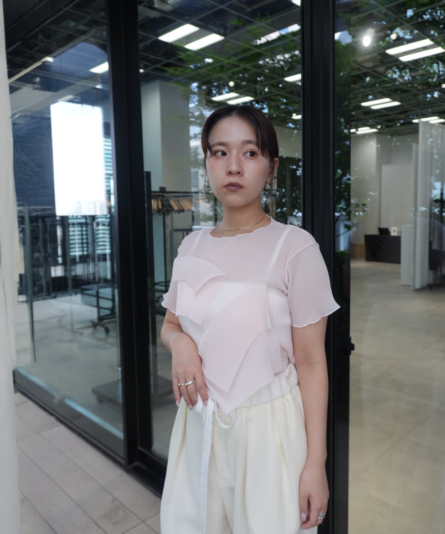 別注 SHEER SHORT SLEEVE TOP kotohayokozawa