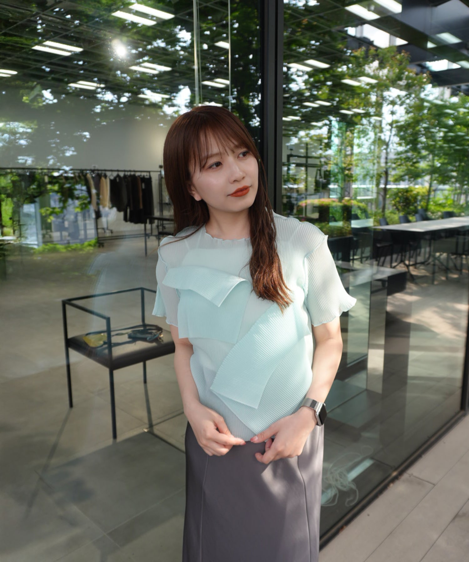 別注 SHEER SHORT SLEEVE TOP kotohayokozawa