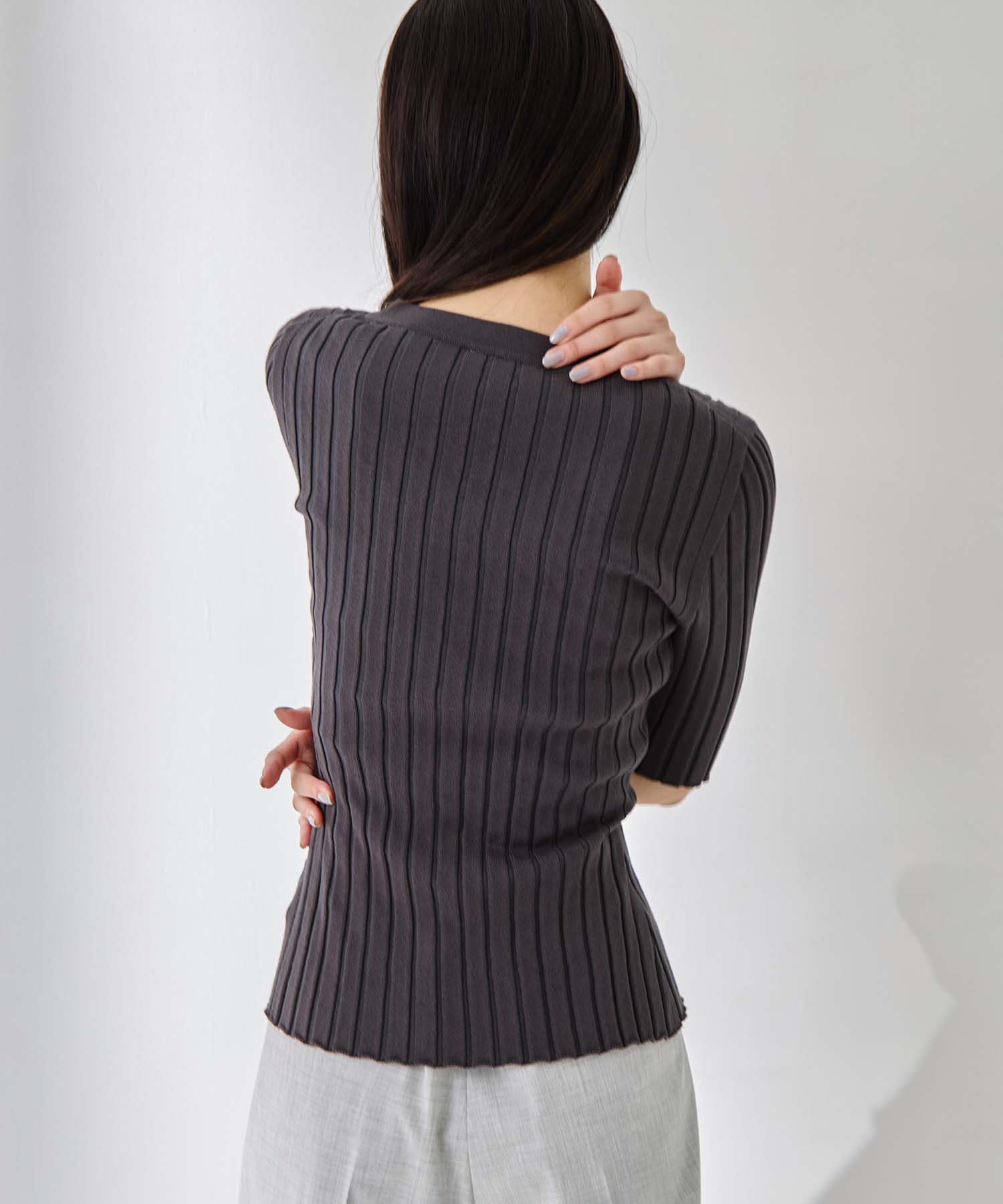 Silk Viscose Wide Rib Cardigan STUDIOUS