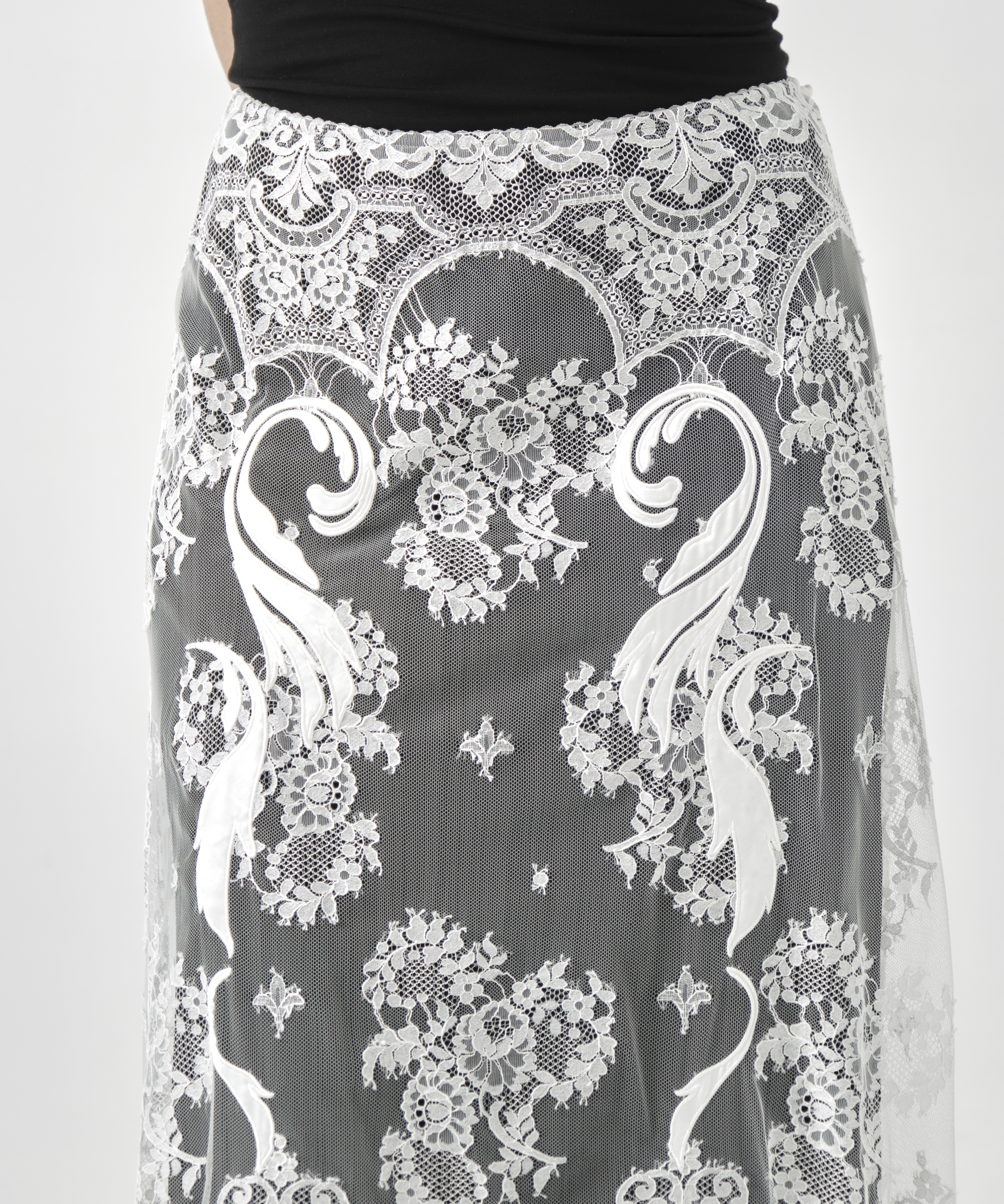 EMBROIDERED LACE SKIRT FETICO