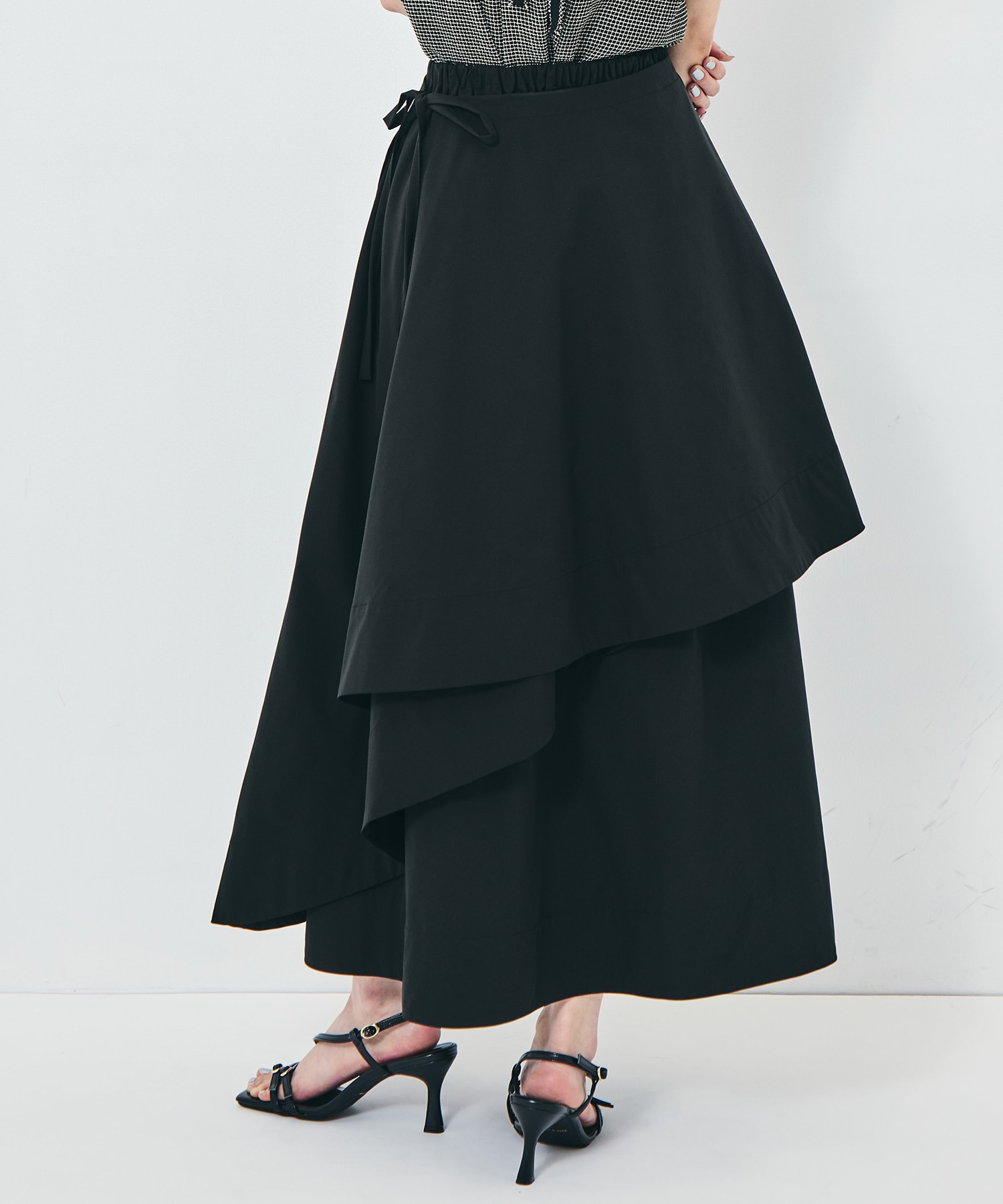 Asymmetry Wrap Layer Skirt STUDIOUS