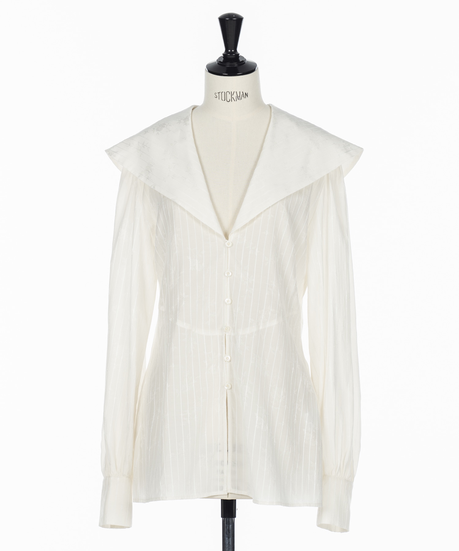 ROSE JACQUARD SAILOR COLLAR BLOUSE FETICO