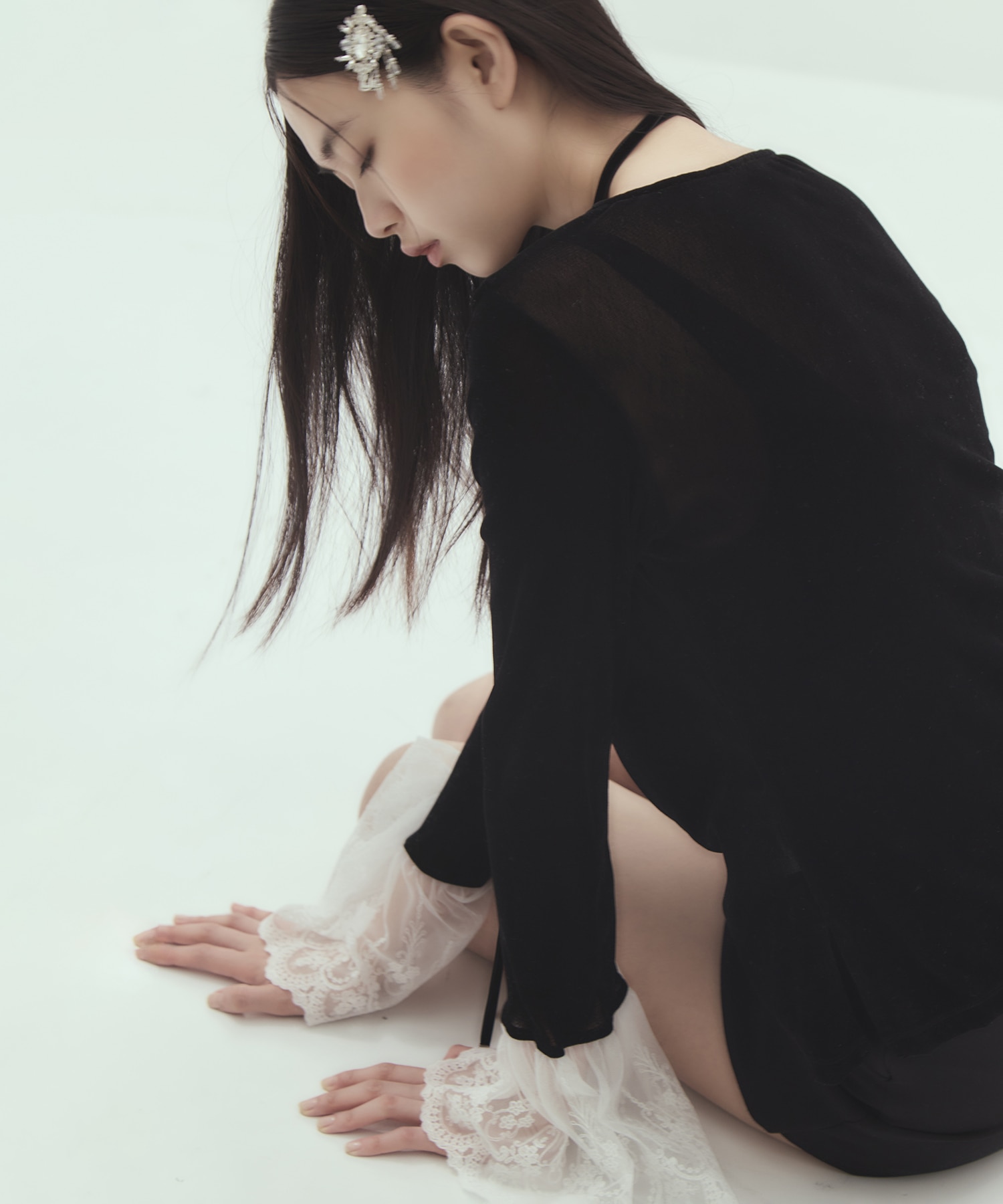 別注 flocky tulle pullover tanakadaisuke
