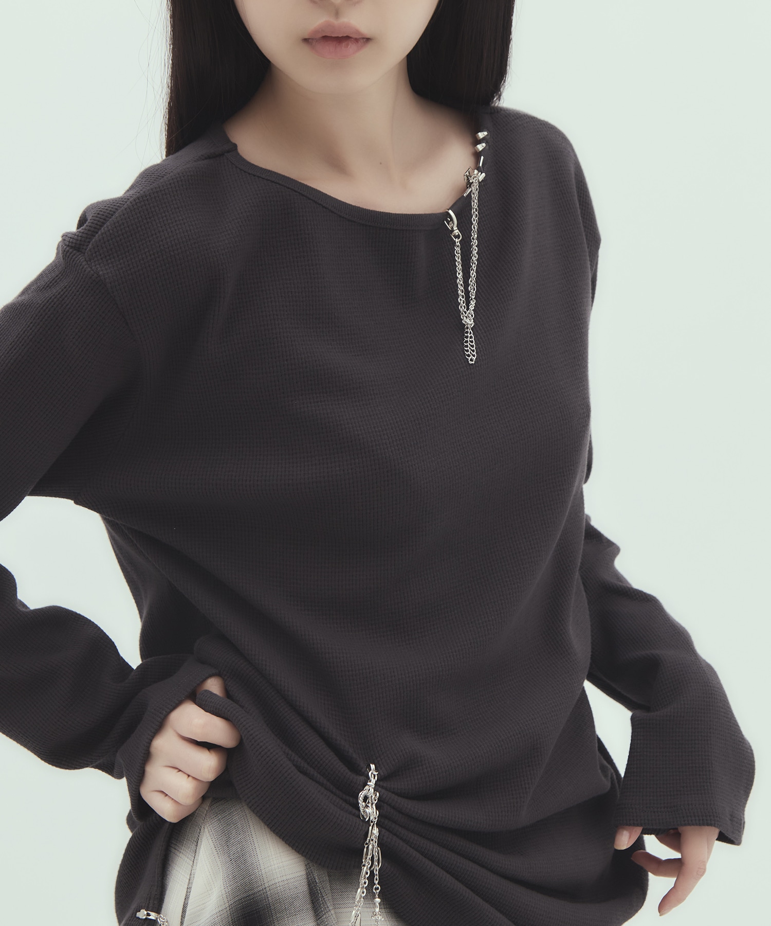 body piercing long sleeve　pullover tanakadaisuke