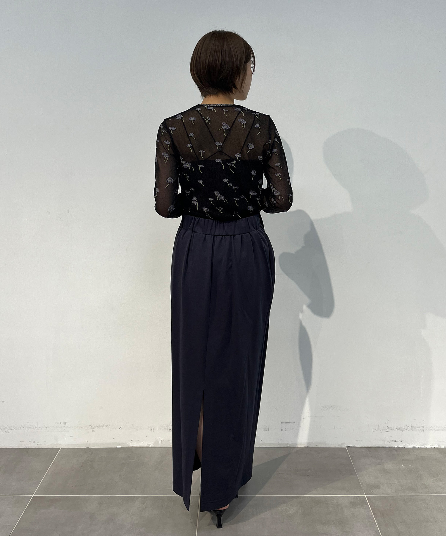 Cotton Jersey Asymmetric Skirt Mame Kurogouchi