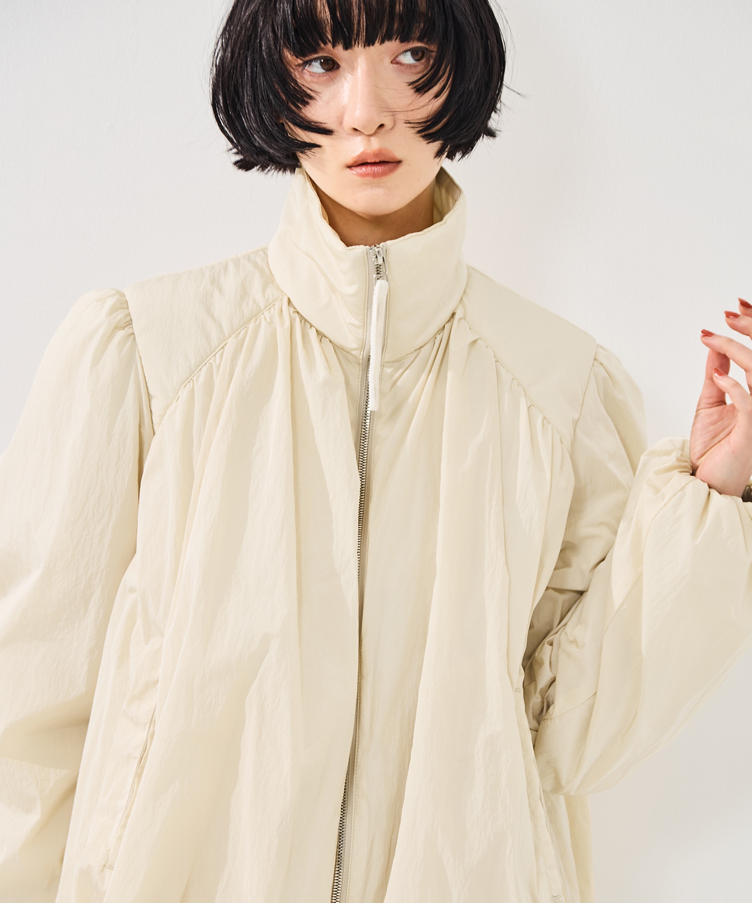 GATHERED PADDED BLOUSON FETICO