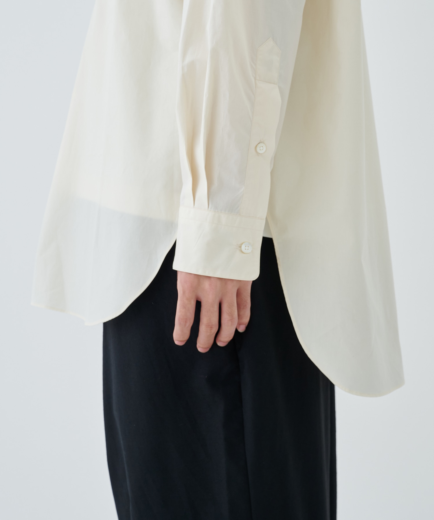 ORGANIC GIZA TYPEWRITER W COLLAR LONG SHIRT MARKAWARE/marka