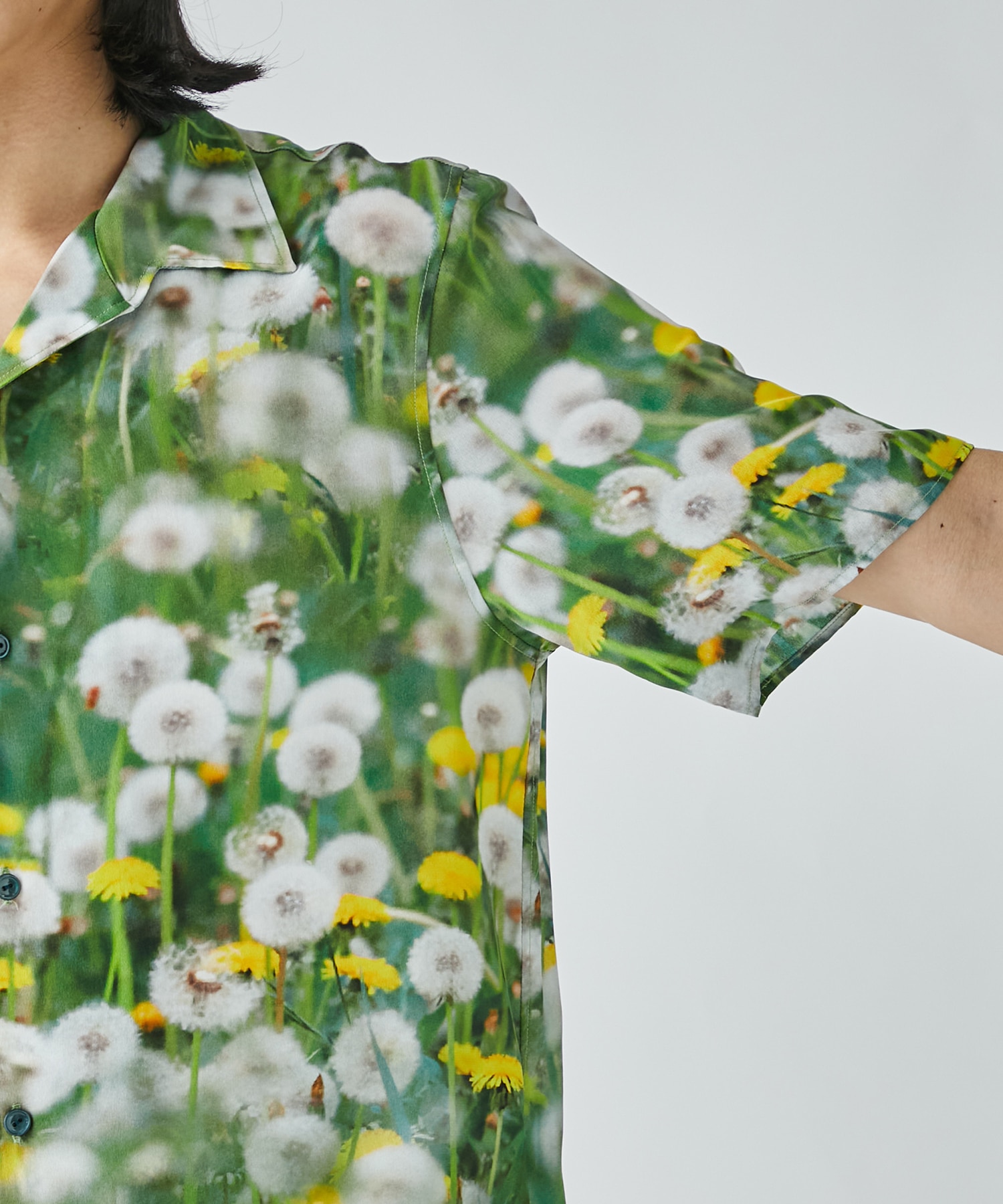 PRINT OPEN COLLAR SHIRT MASU