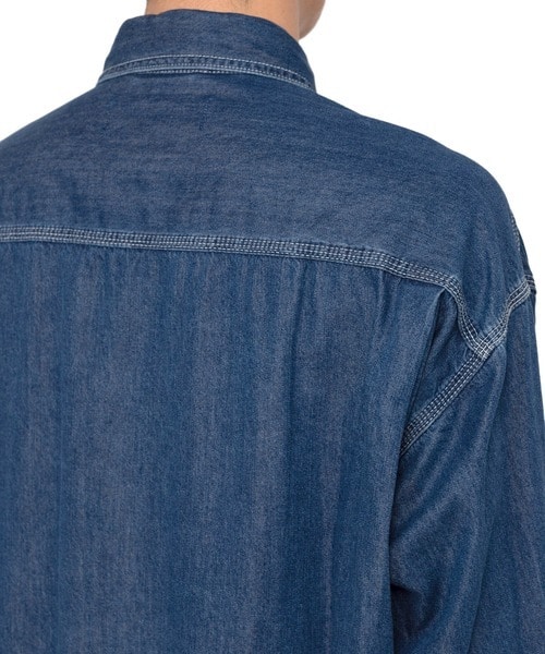 COTTON TENCEL DENIM WORK LS SHIRTS in・stru(men-tal)