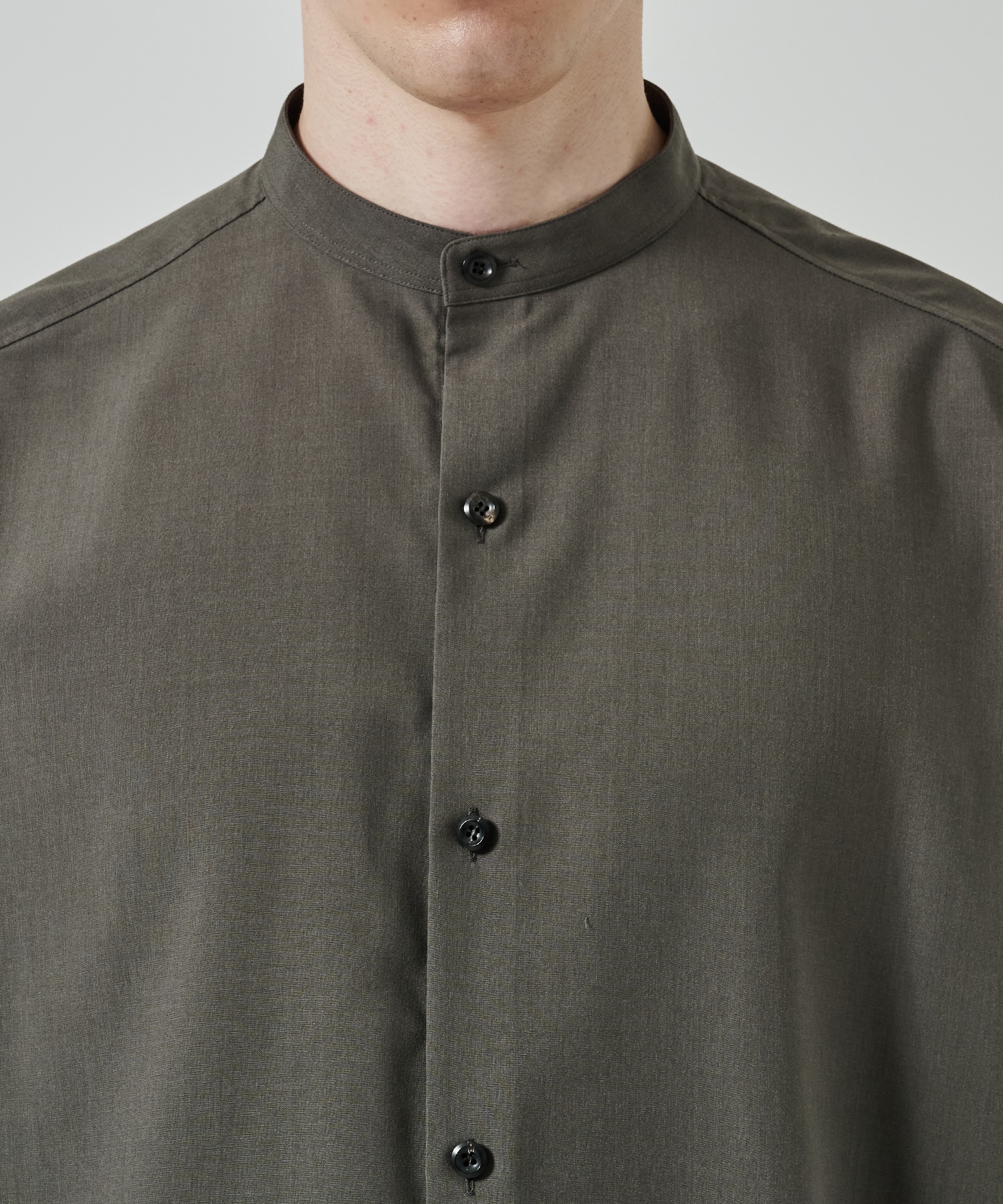 RERACS BAND COLLAR SHIRT SHORT SLEEVE THE RERACS