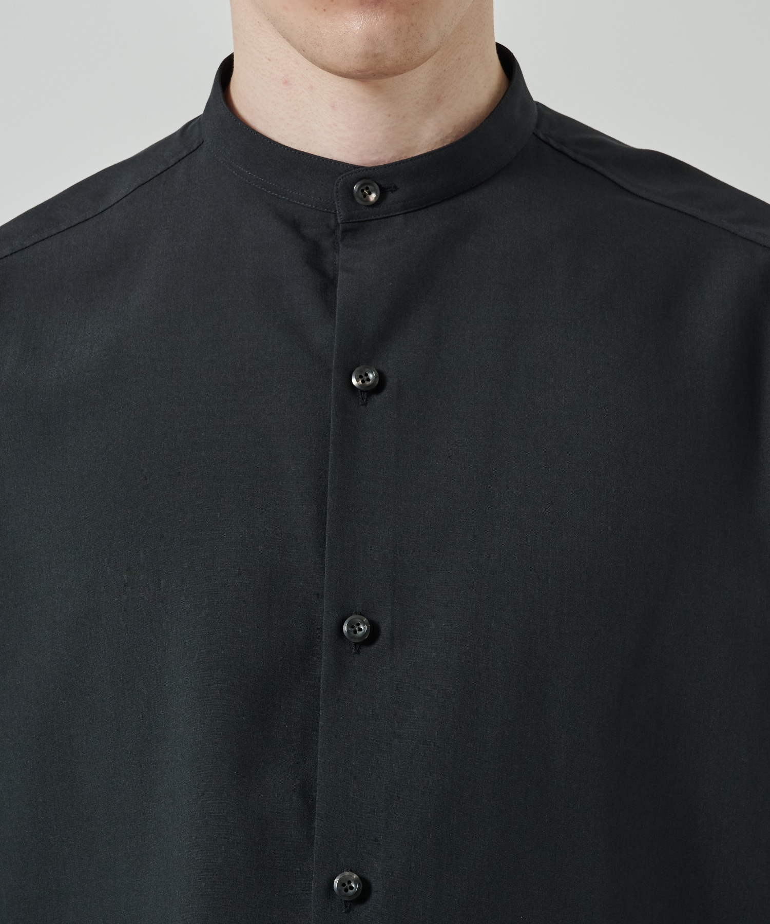 RERACS BAND COLLAR SHIRT SHORT SLEEVE THE RERACS