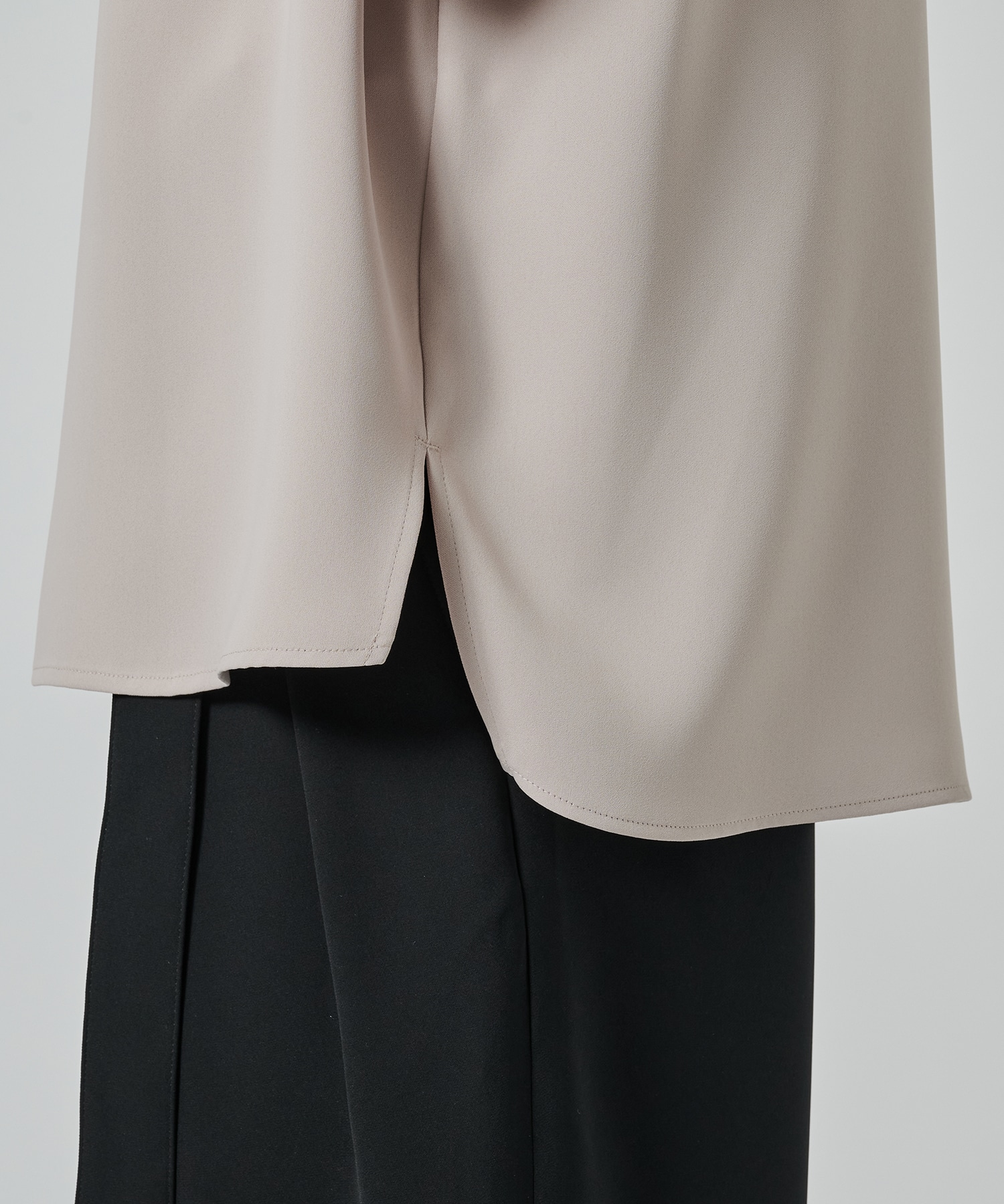 Double Satin Bi Color Short Sleeve Shirt CULLNI