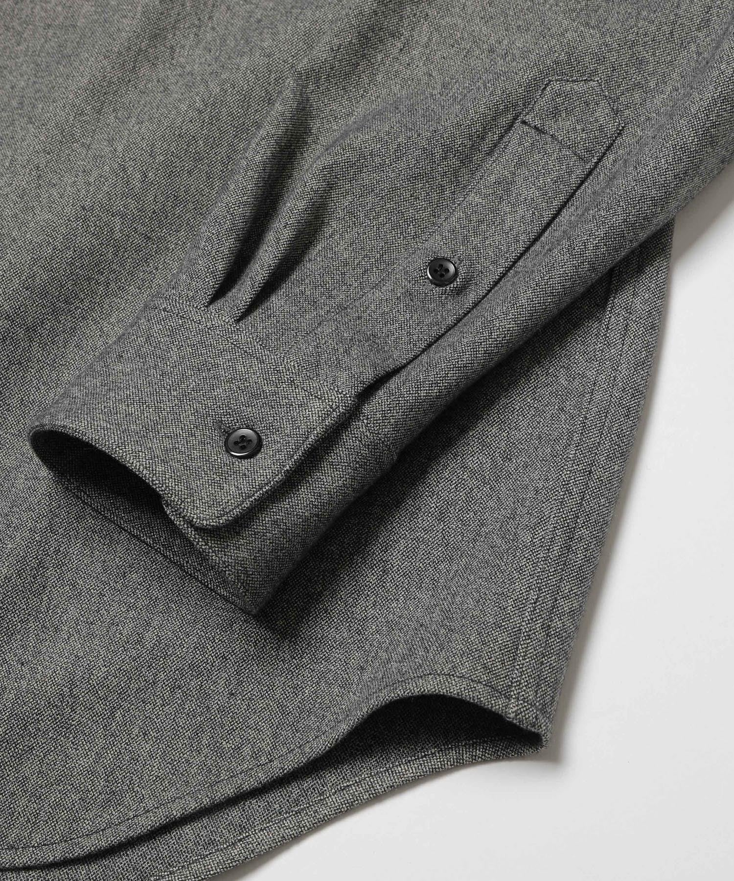 PEACHSKIN STRETCH GABARDINE /CPO SHIRT MR.OLIVE
