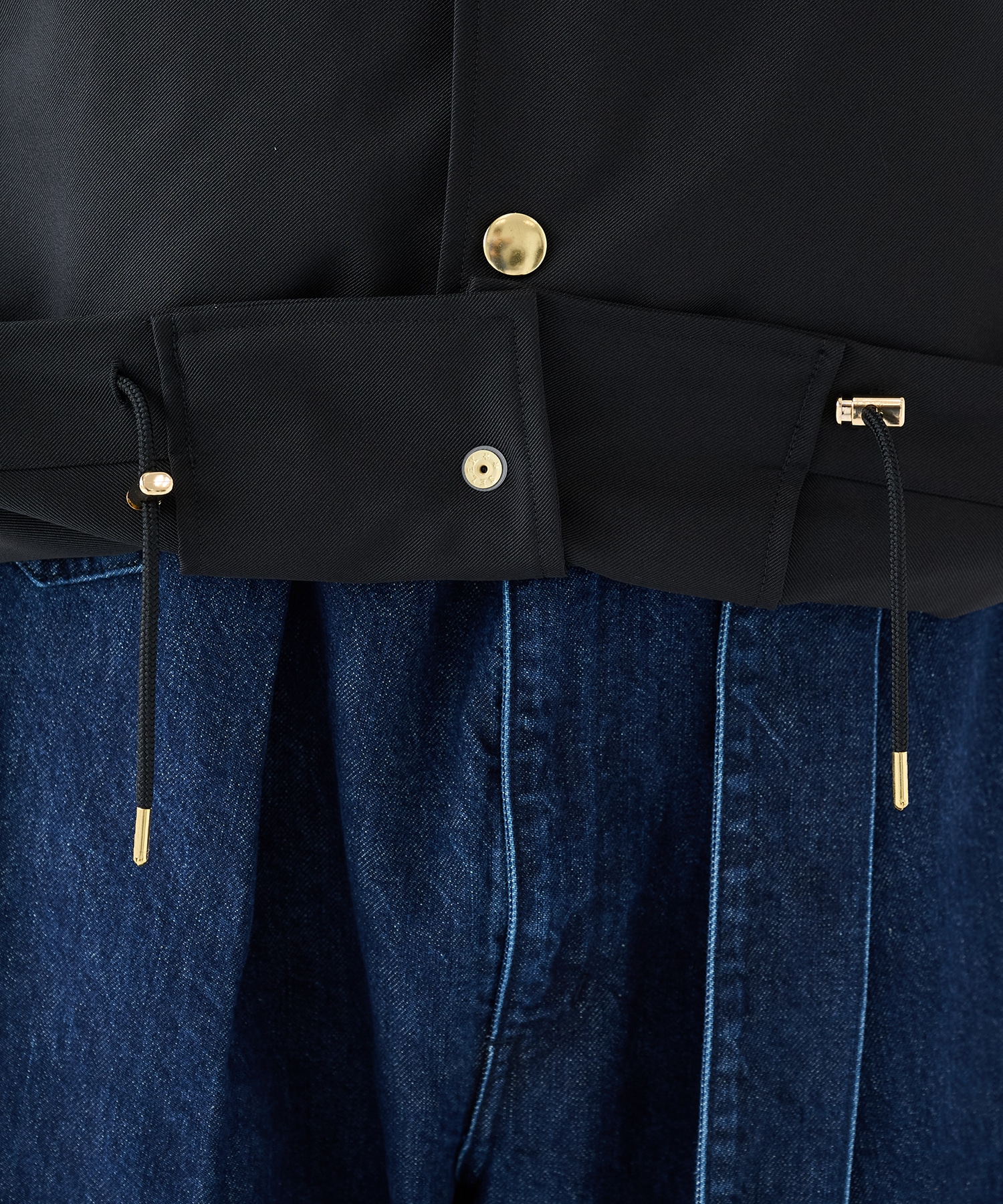 Chambray Gabardine Dot Button Coach Jacket CULLNI