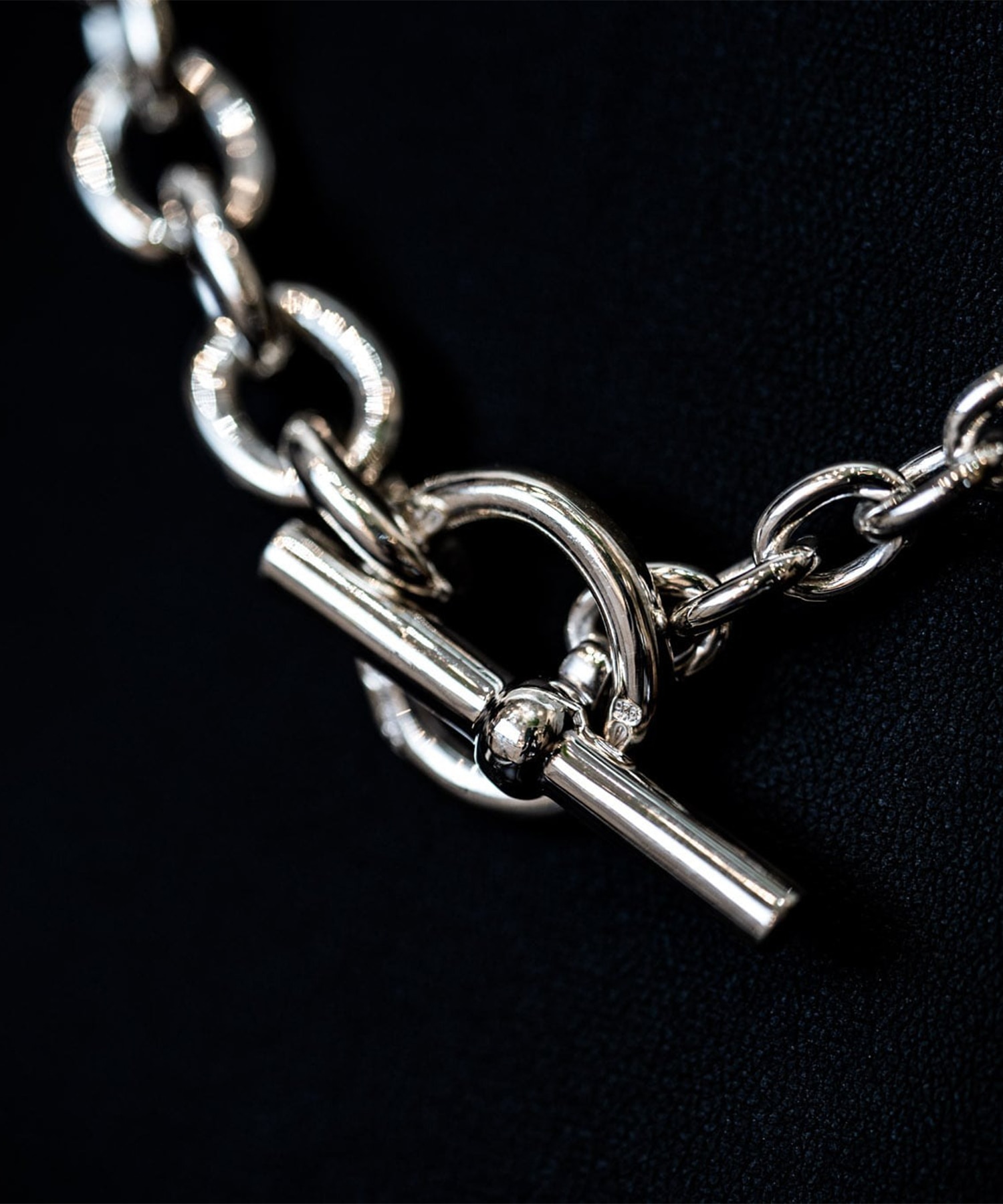 C-028 Hook connect necklace gradually 45cm WAKAN SILVER SMITH
