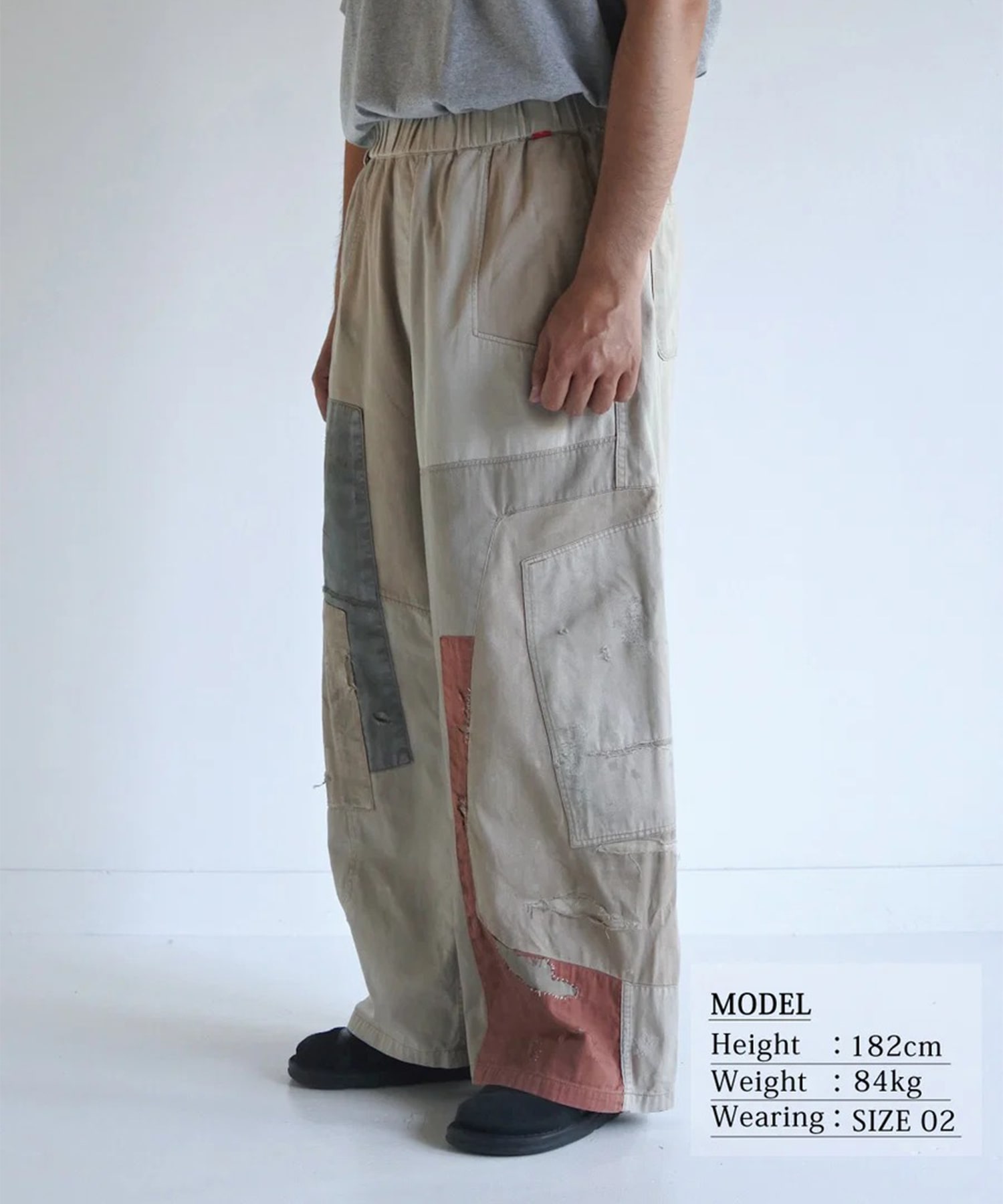 REMAKED MIX PANEL WIDE EASY PANTS ANACHRONORM