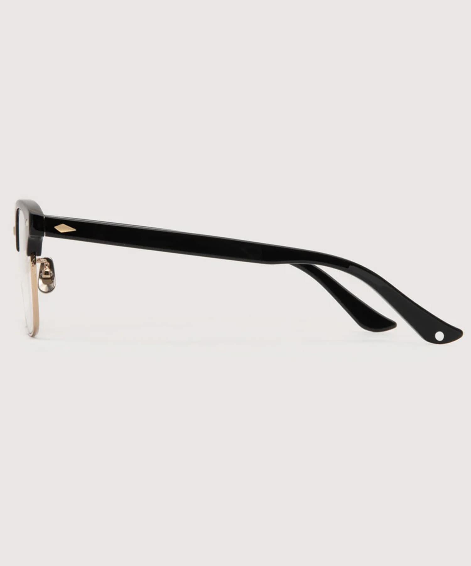 YUGEN #1 GLOSS BLACK & CHAMPAGNE GOLD × CLEAR to GREY NOCHINO OPTICAL