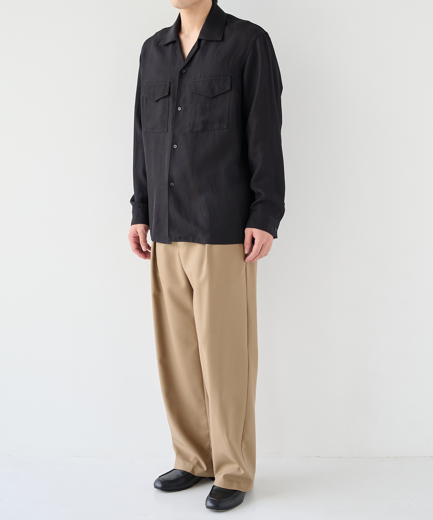 Noseason Linen Open Shirts STUDIOUS