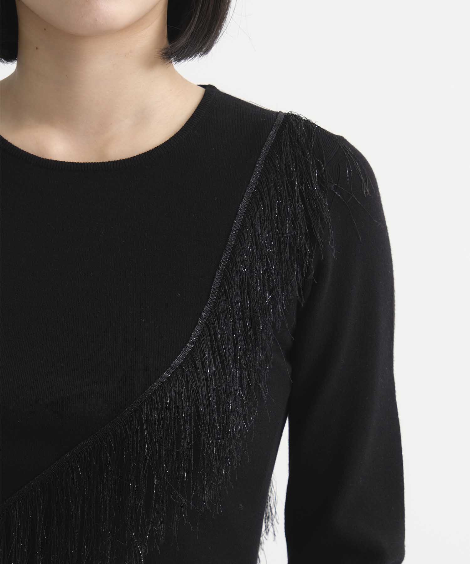 Fringe Detail Knit Top STUDIOUS