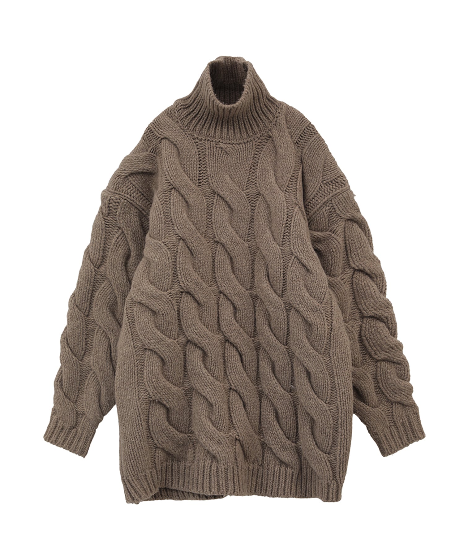 BIG CABLE OVER HAND KNIT TOPS CLANE