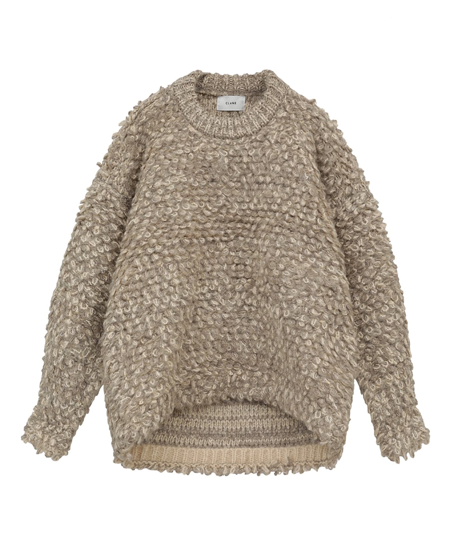 MIX LOOP MOHAIR KNIT TOPS CLANE