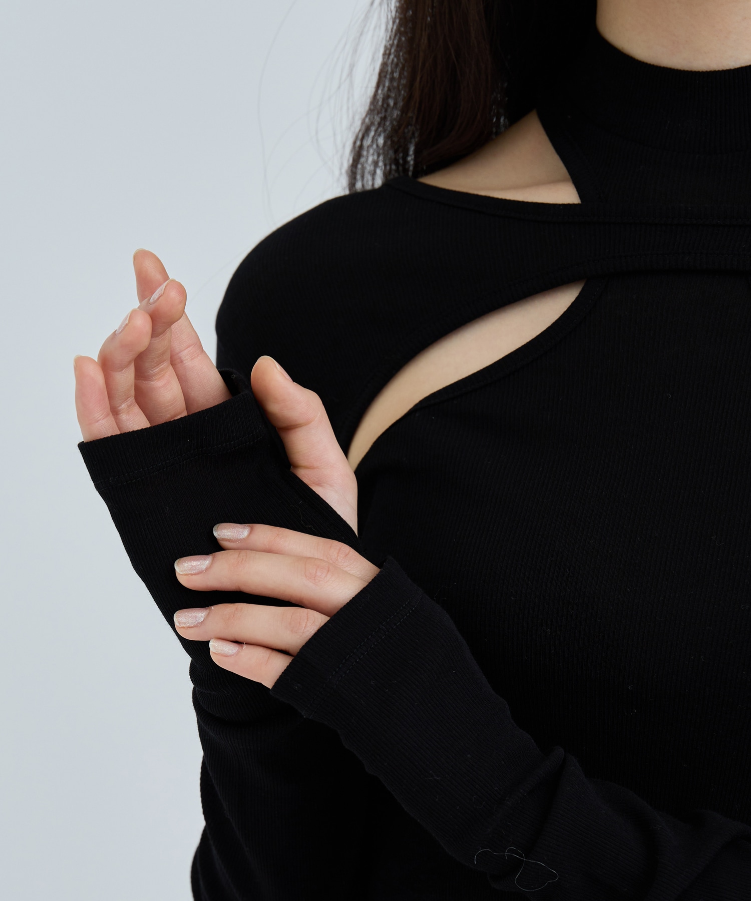 RIB LAYERED HI-NECK TOP JOHN LAWRENCE SULLIVAN