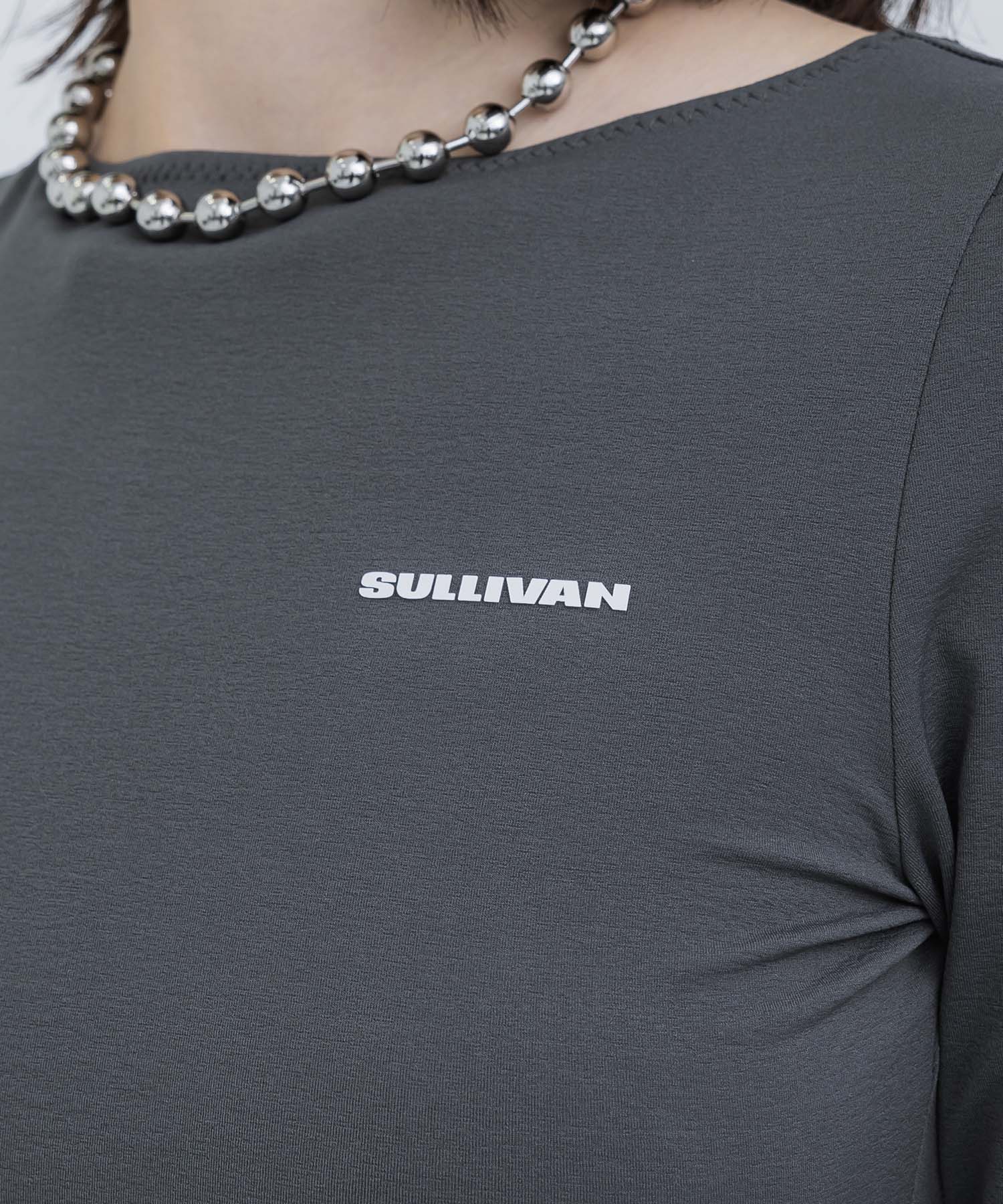 WRINKLED JERSEY BODY SUIT TOP JOHN LAWRENCE SULLIVAN