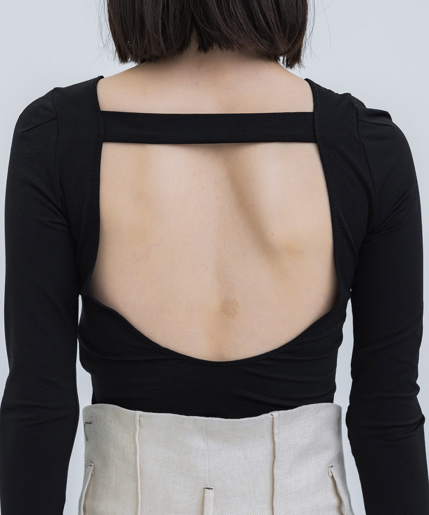 WRINKLED JERSEY BODY SUIT TOP JOHN LAWRENCE SULLIVAN