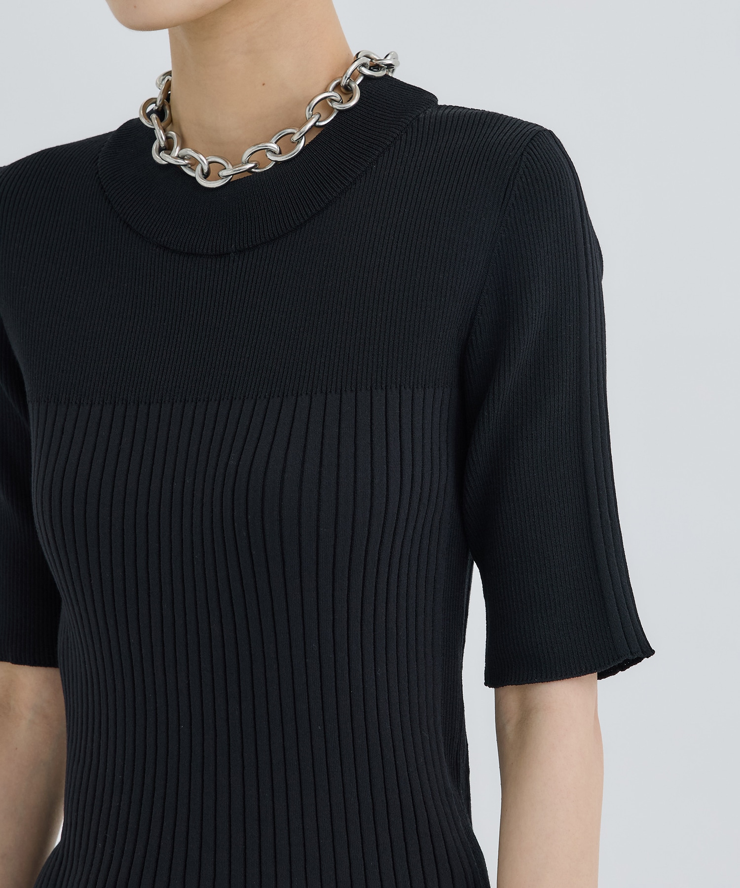 別注HALF SLEEVE RIB TOP WRAPINKNOT