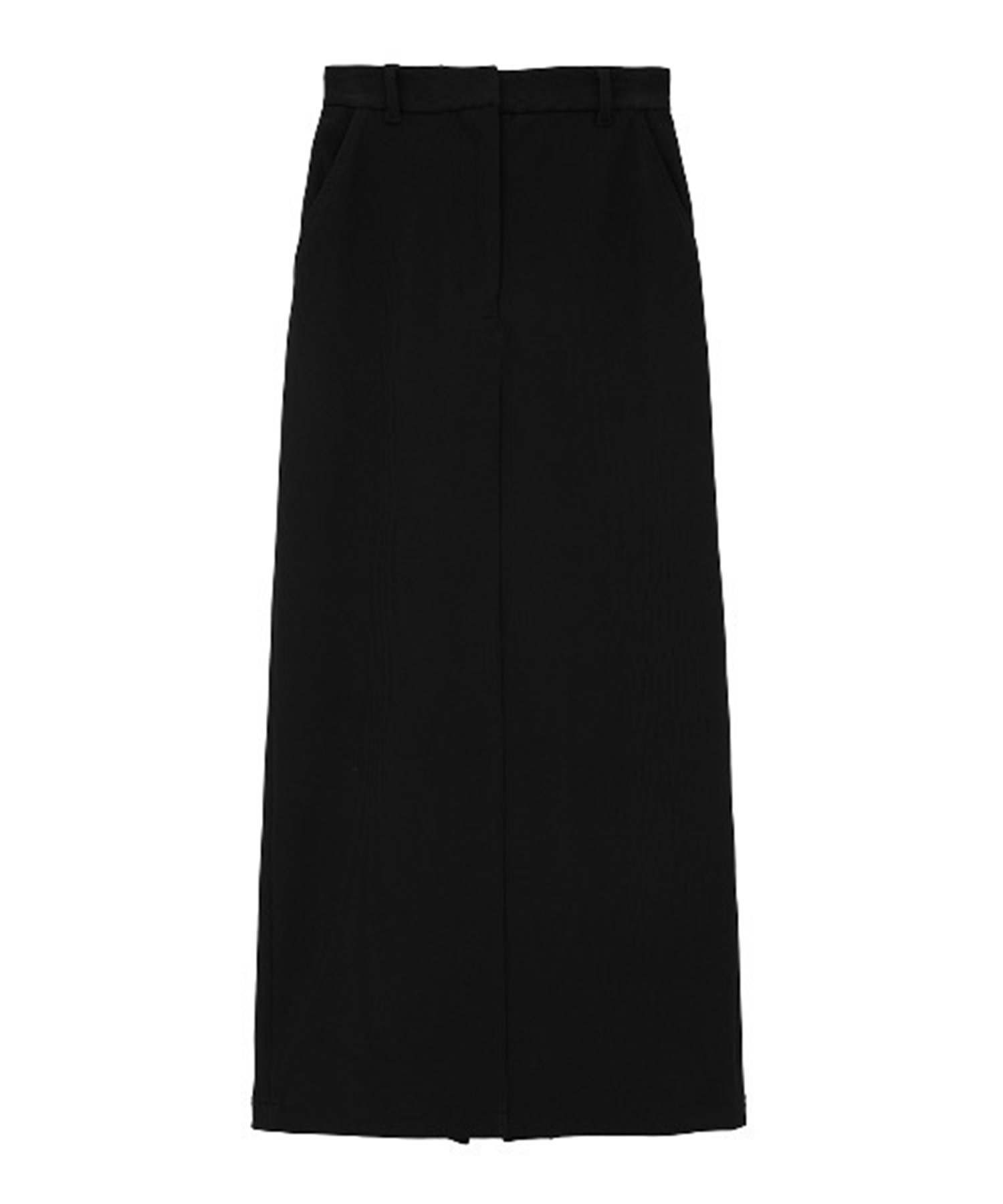 RIB STRIPE STRAIGHT SKIRT CLANE