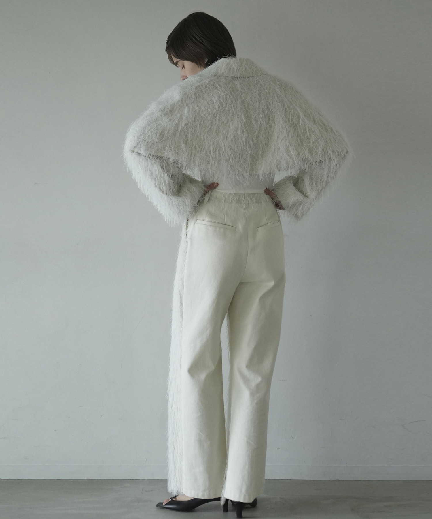 FRINGE SHORT JACKET CLANE