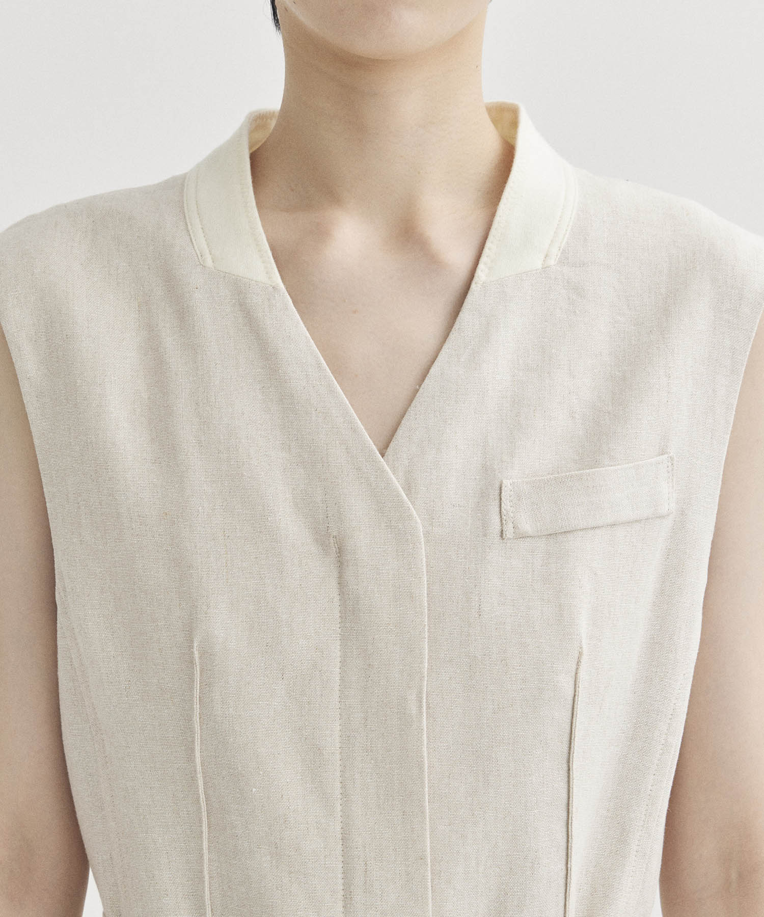 Tailored Linen Gilet Dress STUDIOUS