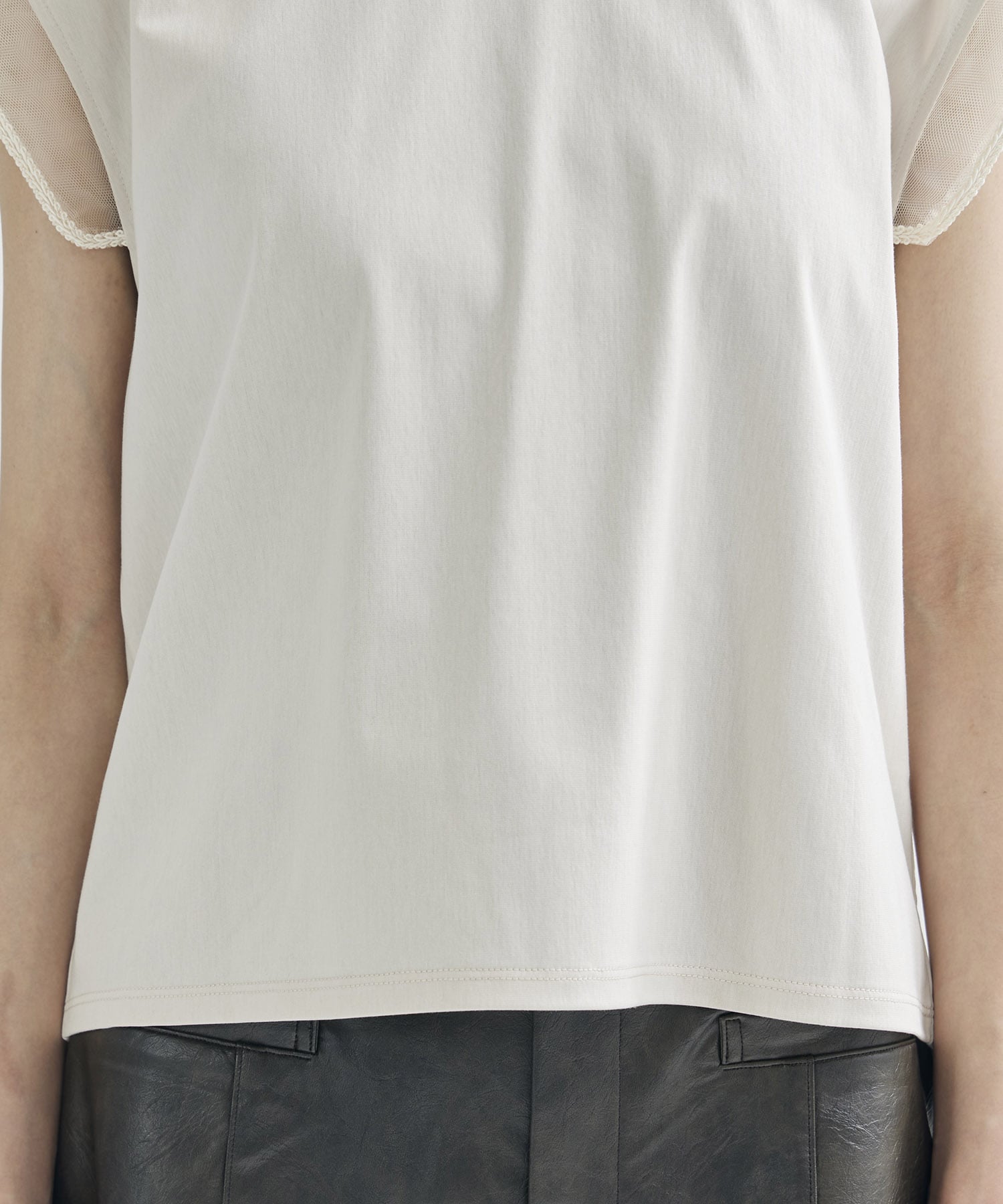 別注China ribbon no sleeve T-shirt tanakadaisuke
