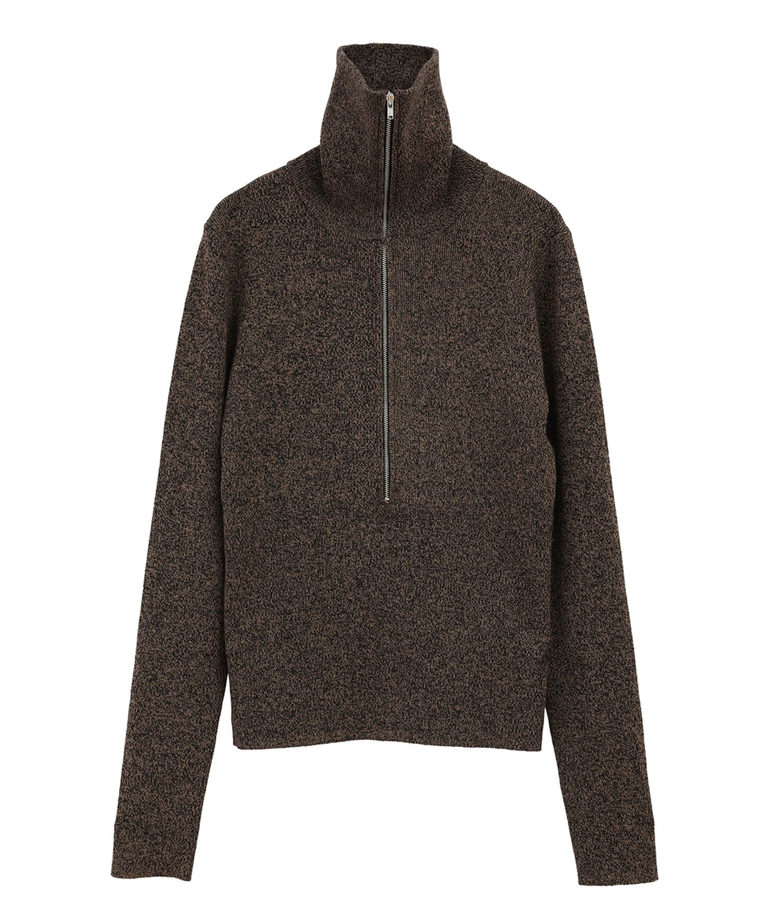 ZIP UP TURTLE KNIT TOPS CLANE