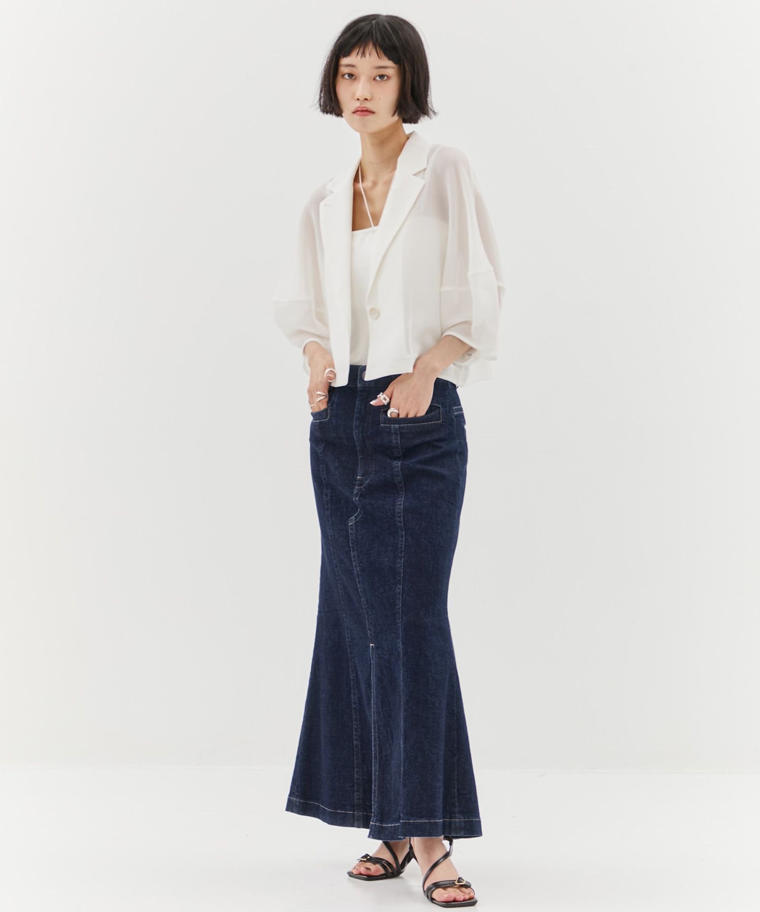 Back Flare Denim SK STUDIOUS