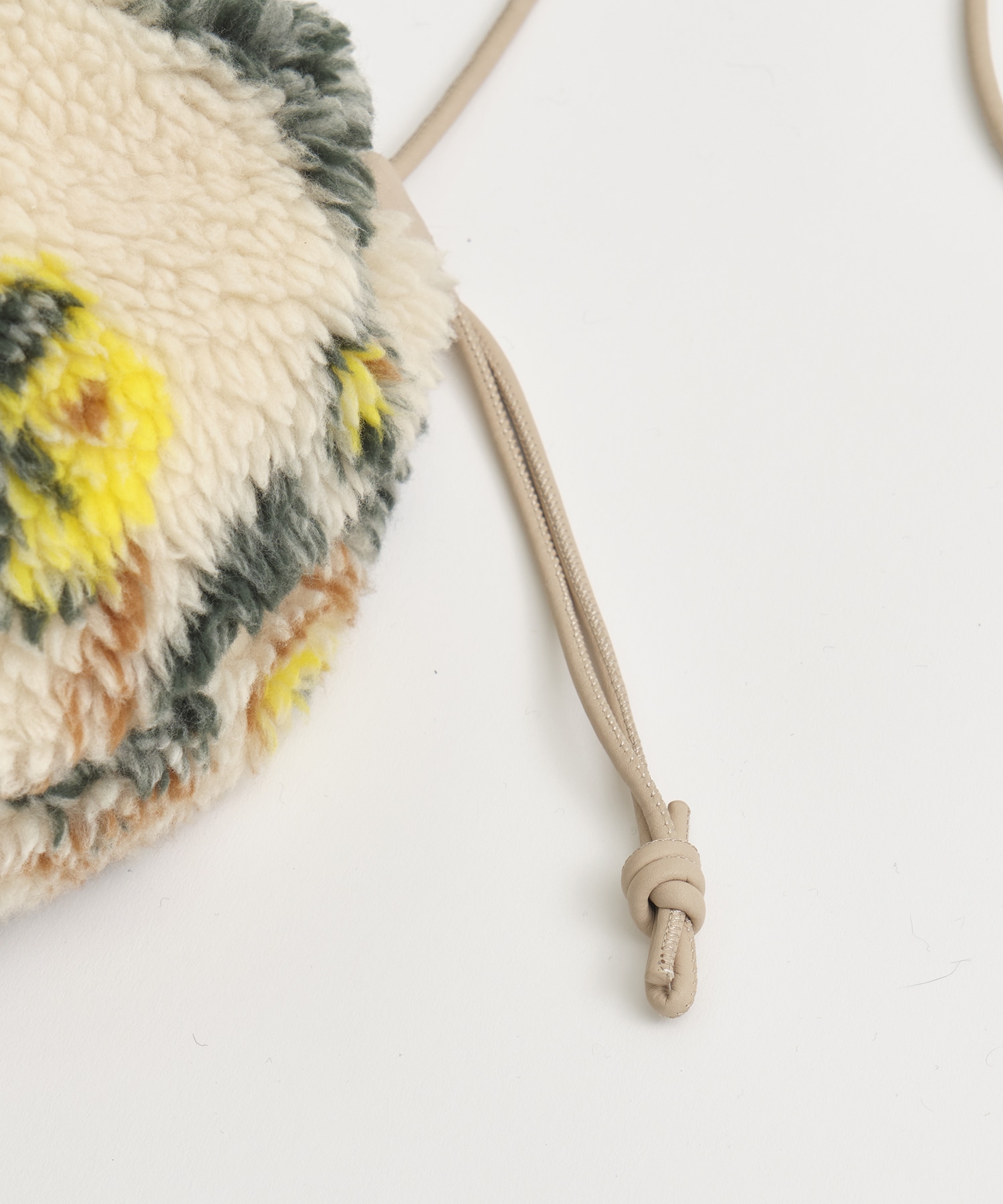 別注jacquard boa drawstring bag FUMIE=TANAKA