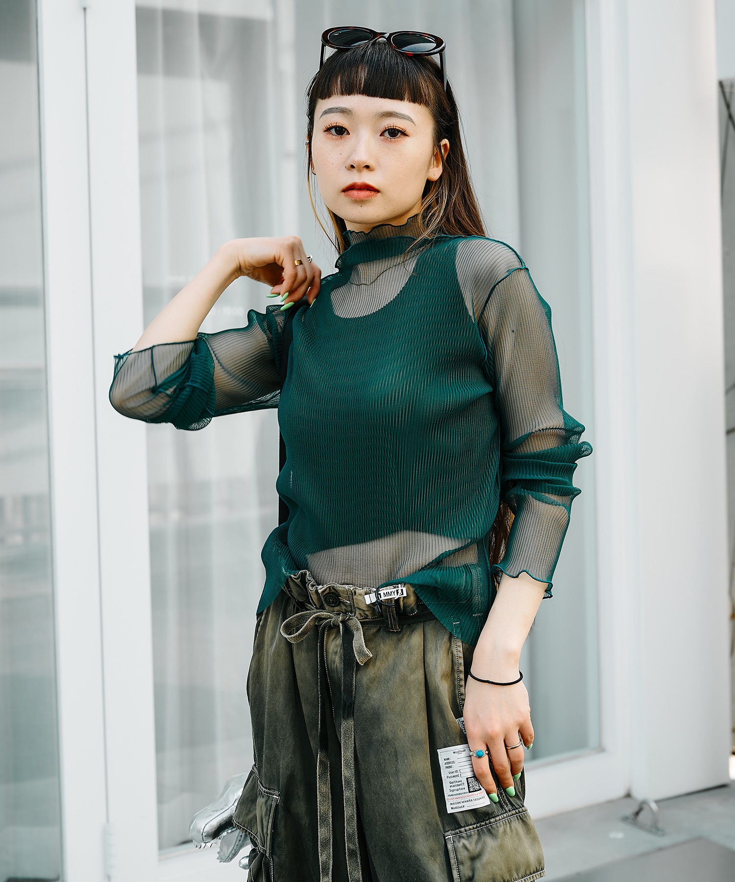 SHEER LAYERED LONG SLEEVE TOP kotohayokozawa
