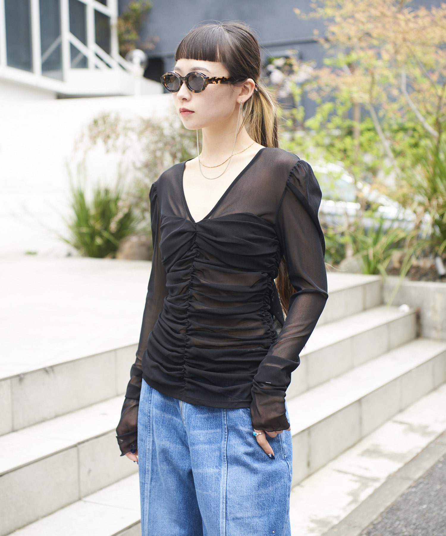 別注TULLE GATHERED TOP FETICO
