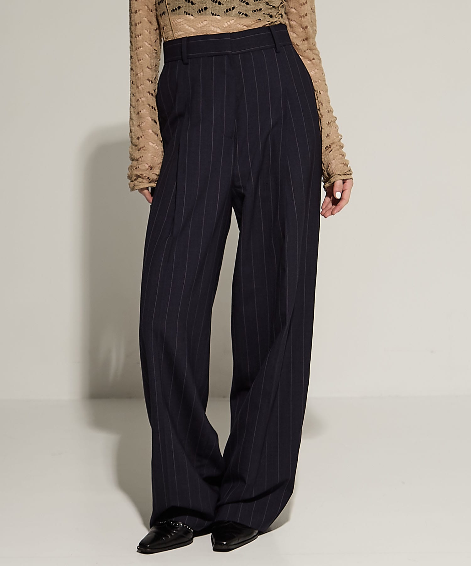 Stripe Tuck Ttrousers TODAYFUL