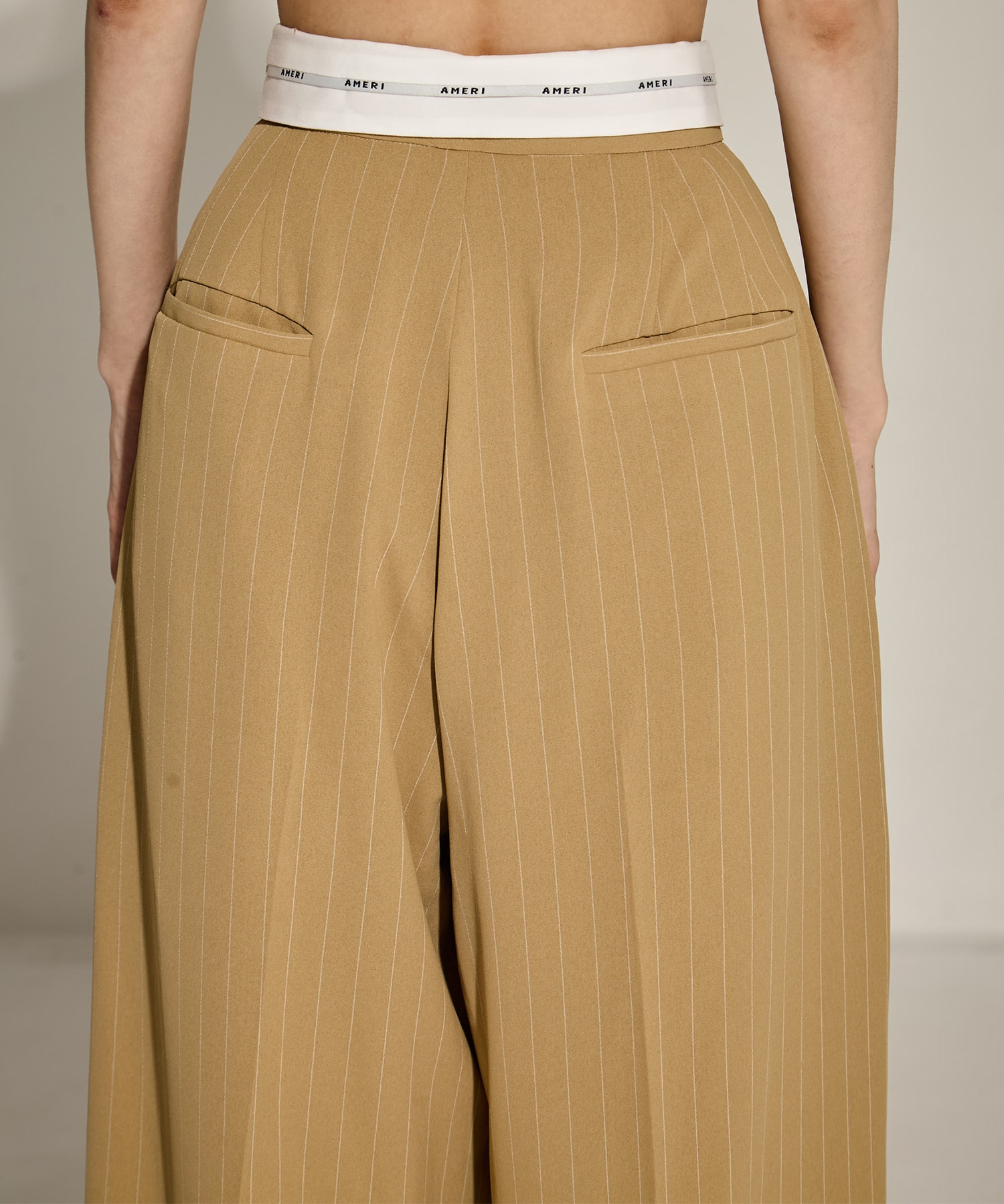 TURN BACK WATIST WIDE PANTS AMERI