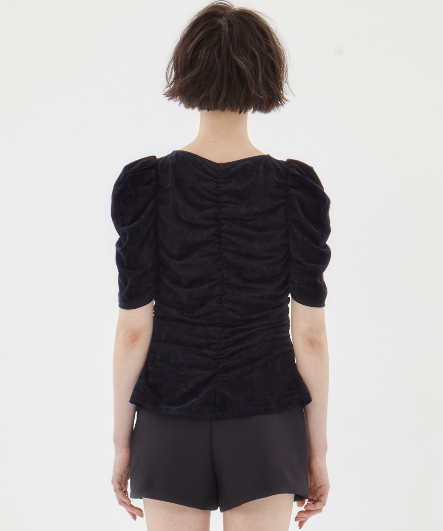 別注VELOUR GATHERD TOP FETICO