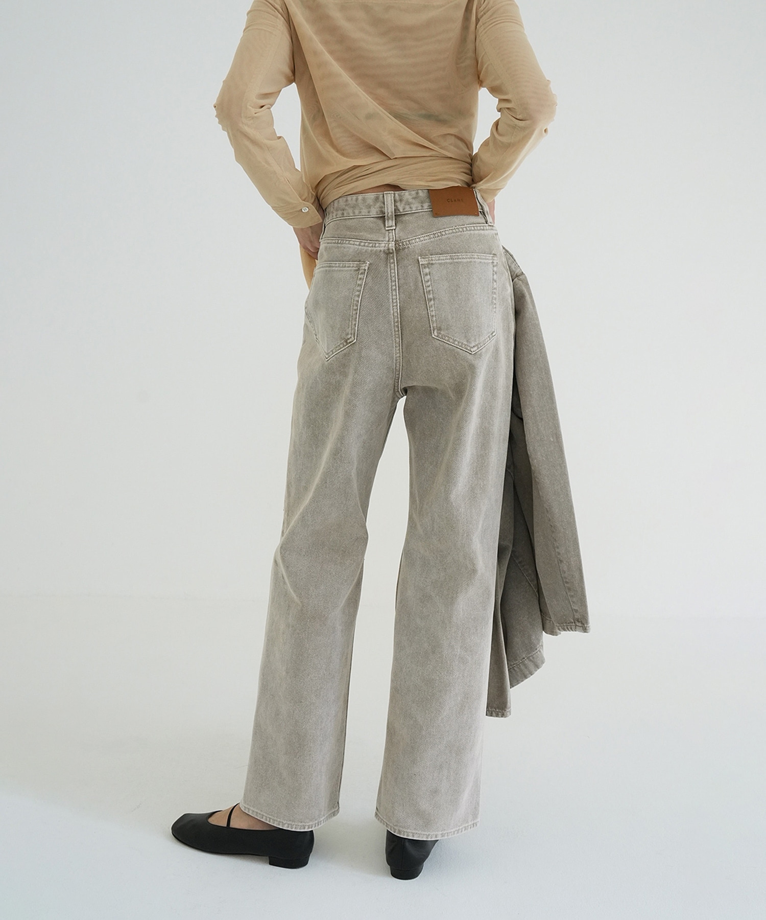 SLASH CUT DENIM PANTS CLANE