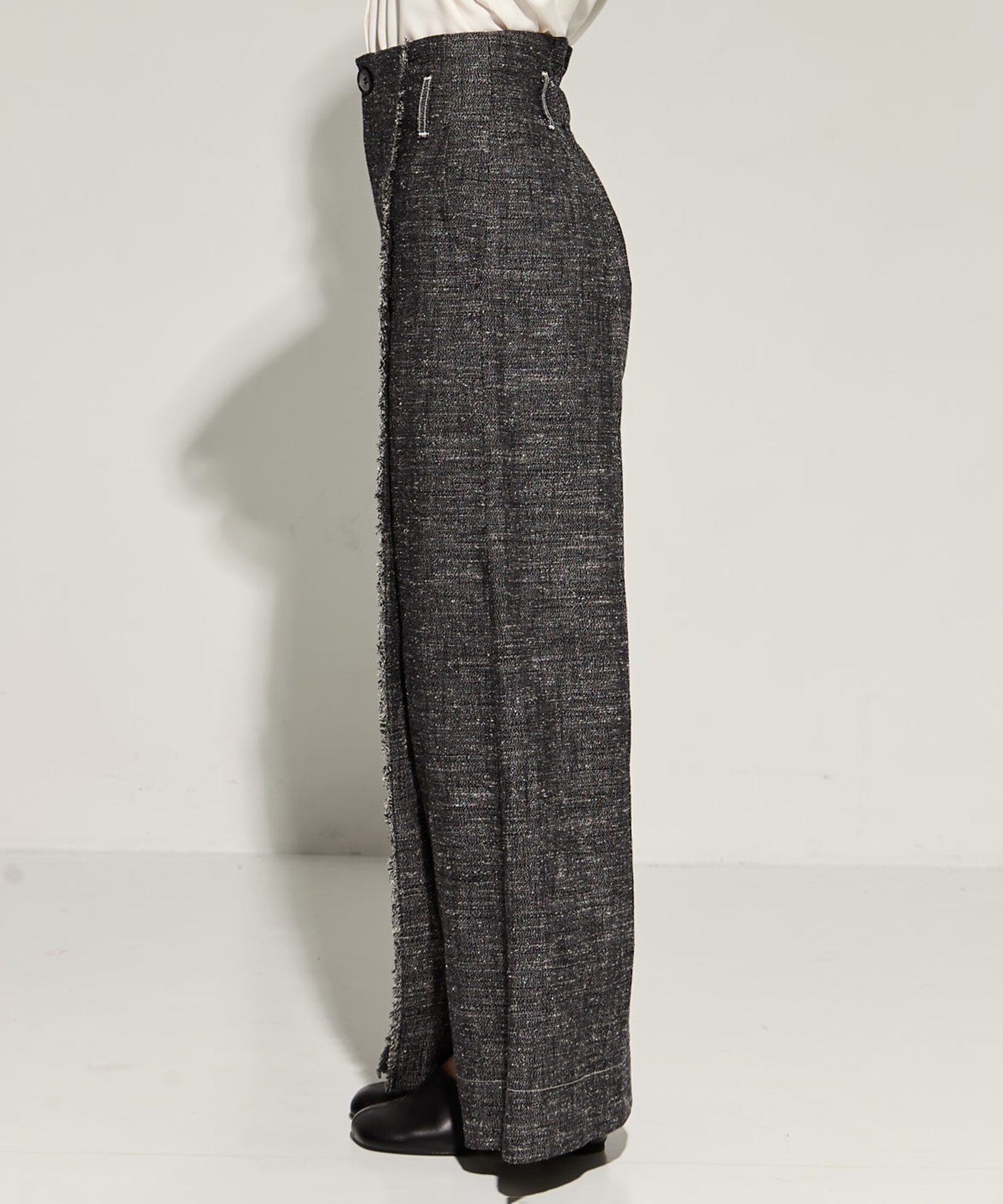 Silk Nep Flare Trousers STUDIOUS